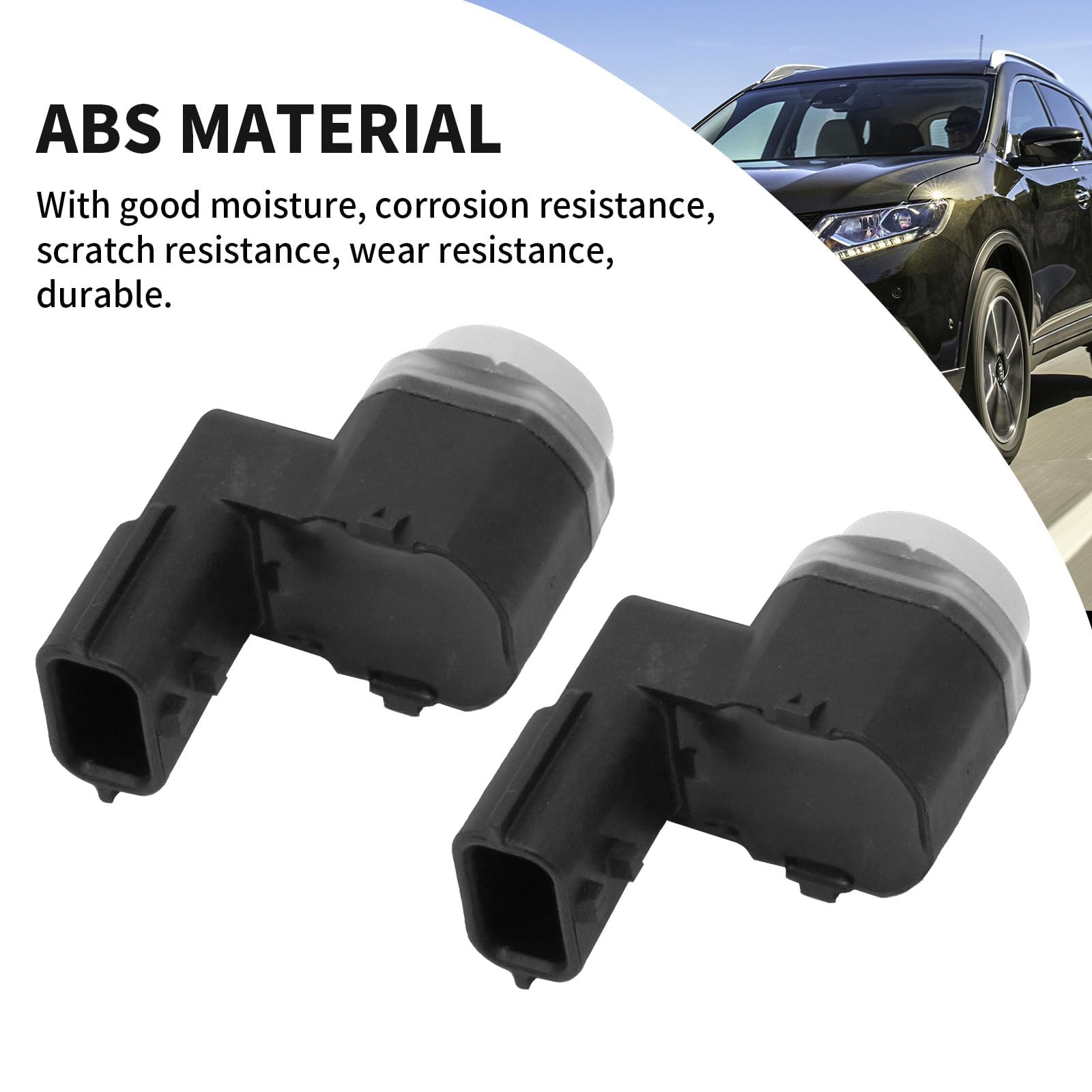 Hoypeyfiy 2 pezzi 28438-4EA0A Kit sensore di retromarcia di parcheggio anteriore e posteriore PDC di ricambio per Nissan Qashqai J11 X-Trail 2013-2022 Sistema di assistenza al parcheggio