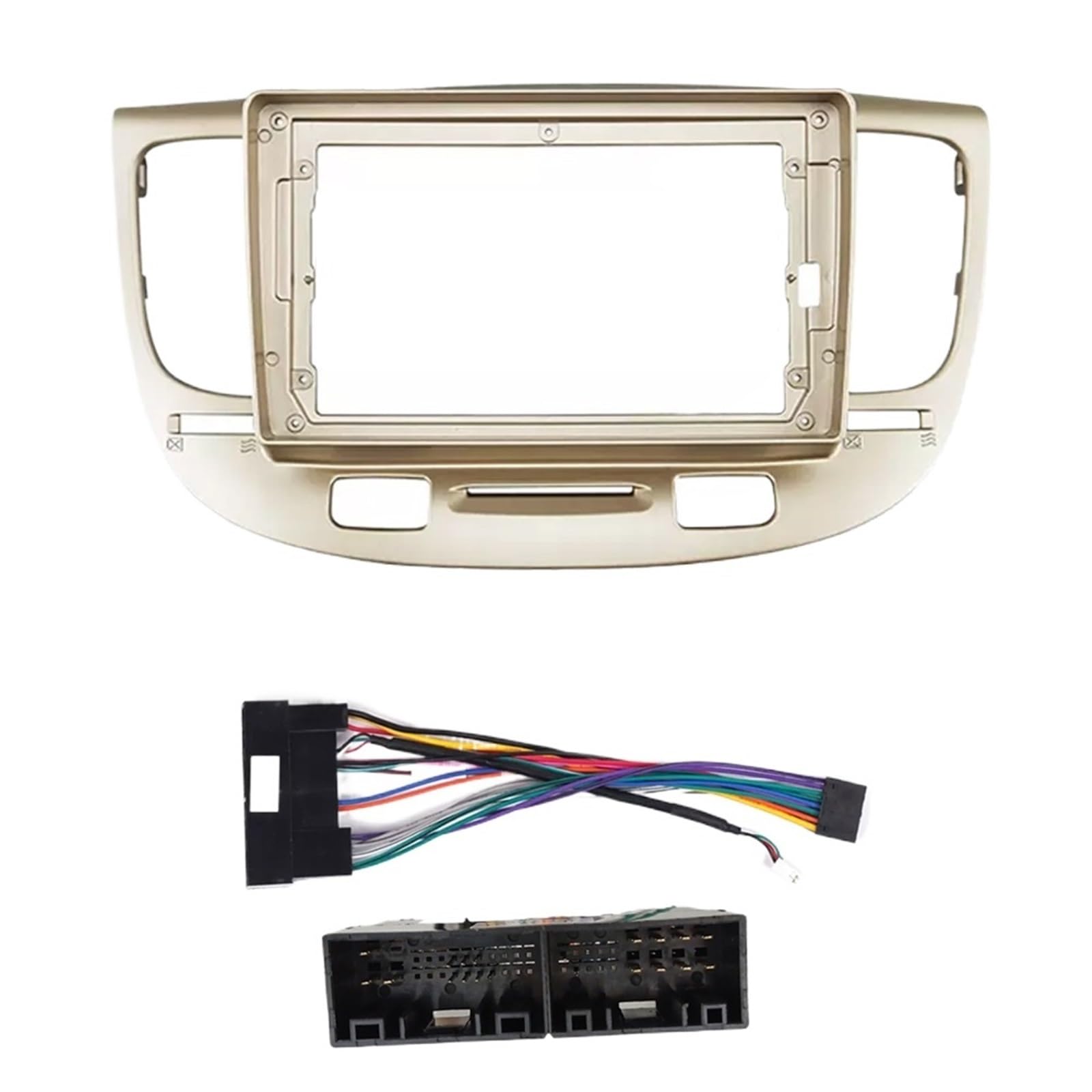 Ramka do radia Pasuje do Kia Rio 2005-2011 7/9 cala oblicowania radia samochodowego instalacja stereo 2 Din jednostka główna Mp5 wykończenie panelu Autoradio Rahmen(GRAY)
