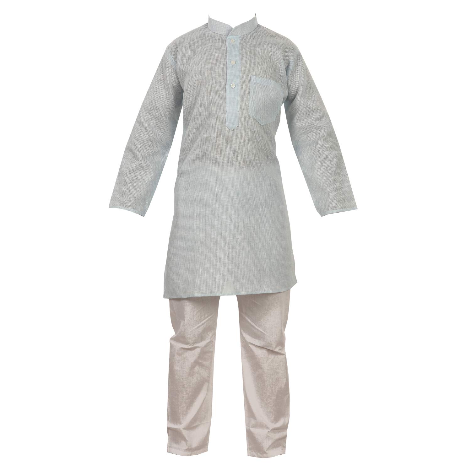FOCIL Blue Cotton Kurta Pyjama For Boys