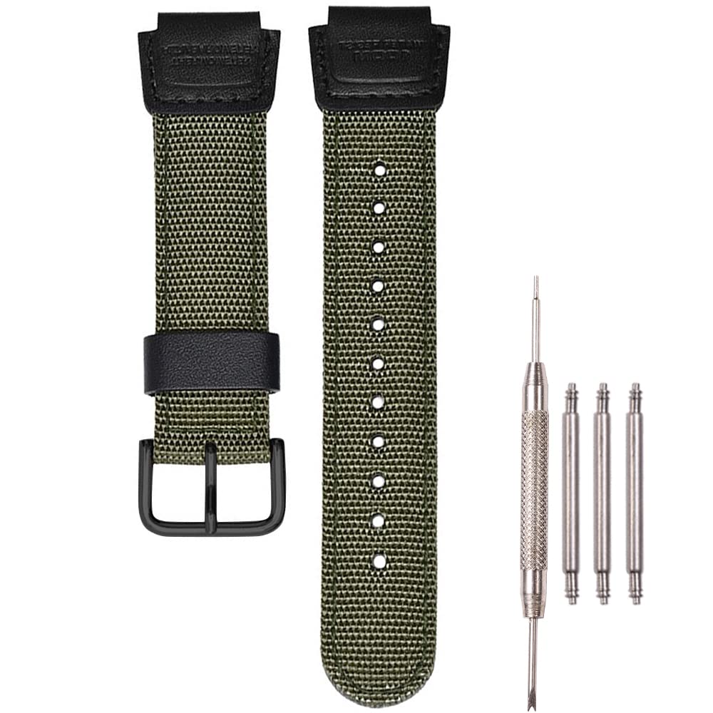 18mm Nylon strap Compatible with Casio AQ-S810W AE1200WH SGW-300H 400 500 MRW-200H Men's weave Watch Band