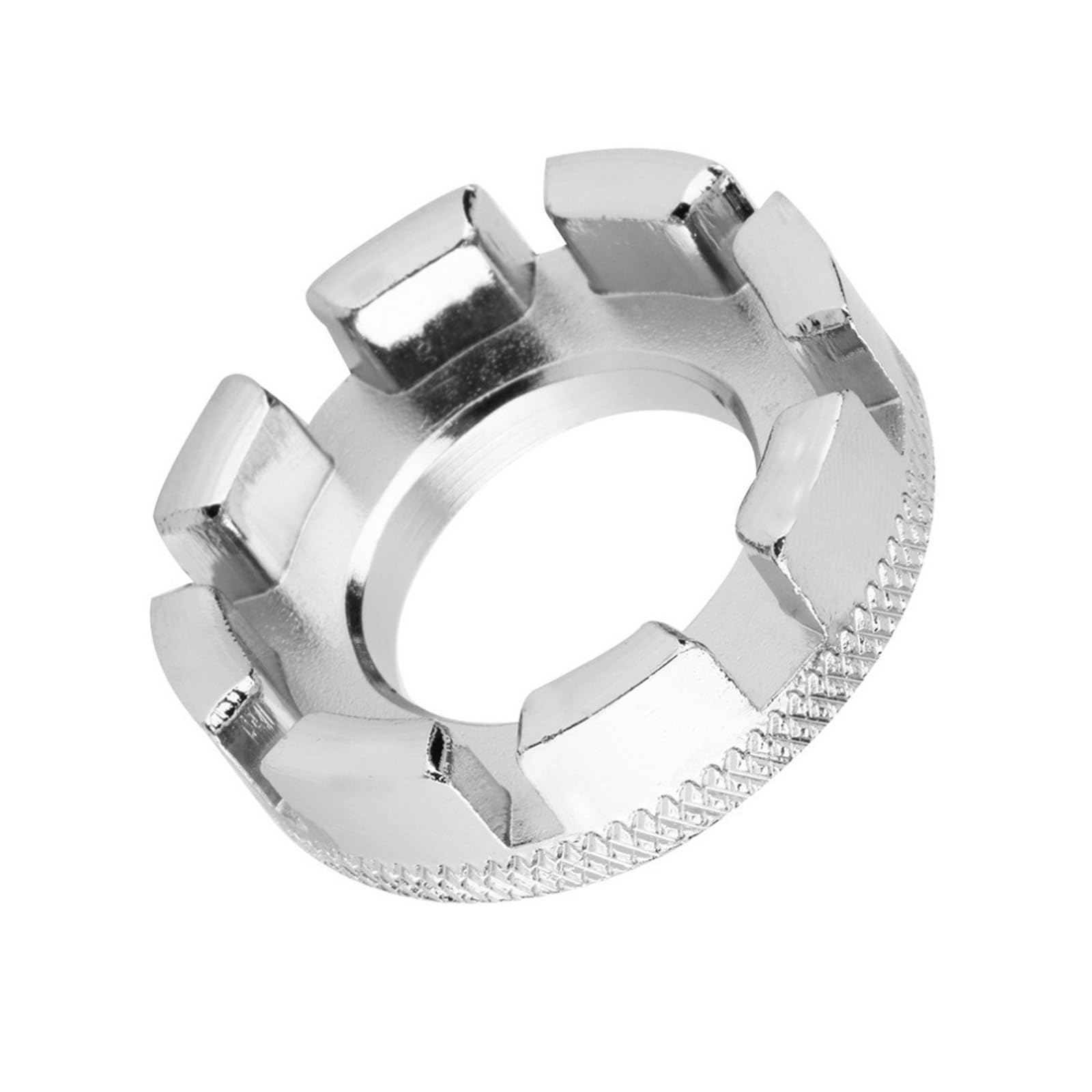 Laikoutd Silver Bicycles Spanner Round Repair Equipment Bikes Wheel Rims Adjuster 8 Way Grooves Nipple Wrench Nipple Wrench