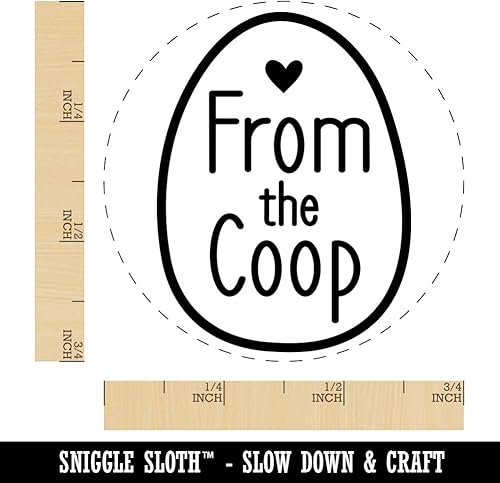 Miniatura 8 de from The Coop Heart in Egg - Sello de goma de huevo de gallina  Mini de 12 pulgada