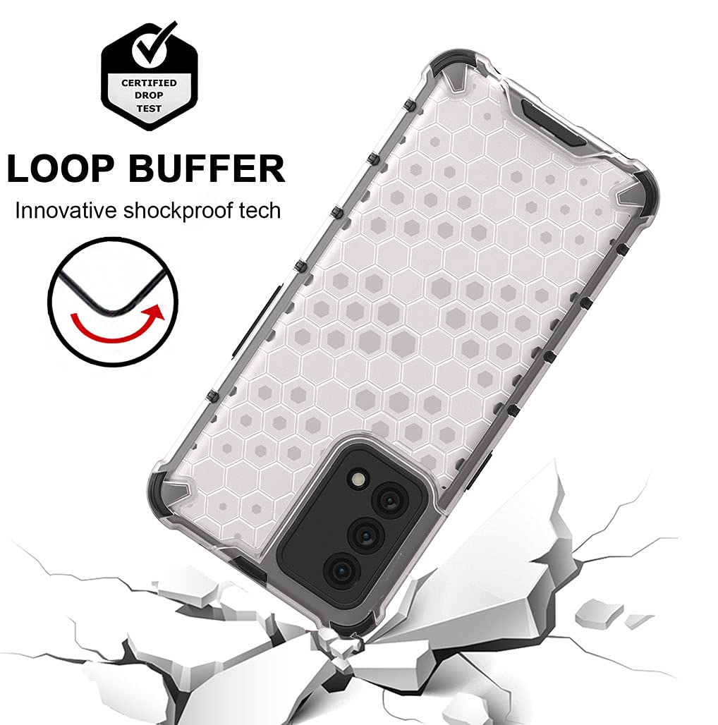GIOPUEY Cover Compatibile con Realme GT Master Edition, [Doppia Protezione] Morbido TPU & Ditta PC con Staffa, Antiurto Protettiva Custodia, Protector Fotocamera - Bianca