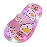 Toddler Kids Flashing Lights Summer Slippers Cute Animal Cartoon Indoor Outdoor Home Sandals Little Child Shoes