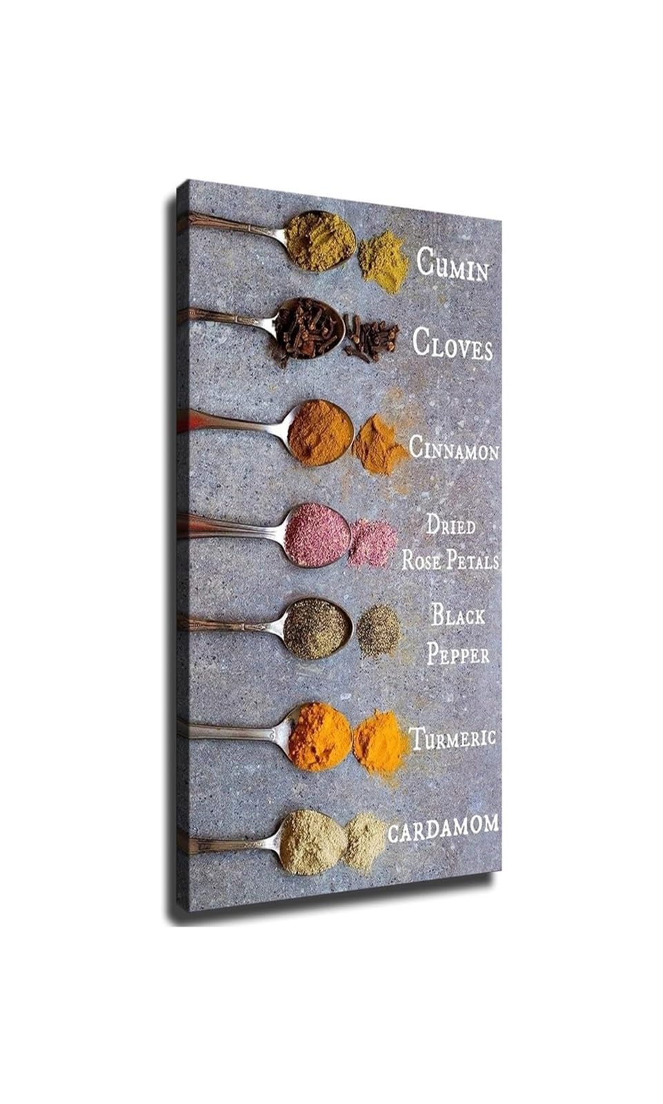 FNYUVNFAF Spice Seasoning Guide Chart Poster Cooking Herb Spice Reference Wall-Art Decor For Kitchen Chef