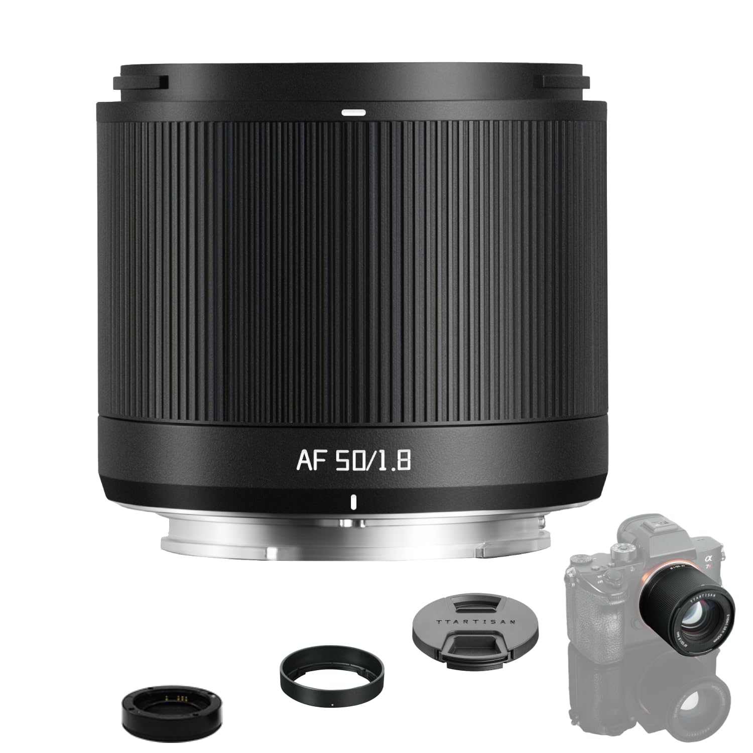 TTArtisan AF 50 mm F1.8 Neo autofokus obiektyw do montażu E-Mount, pełny format, stała ogniskowa 50 mm, duża przysłona F1.8, STM autofokus, Eye-AF, 156 g, lekki, do pełnoklatkowych aparatów