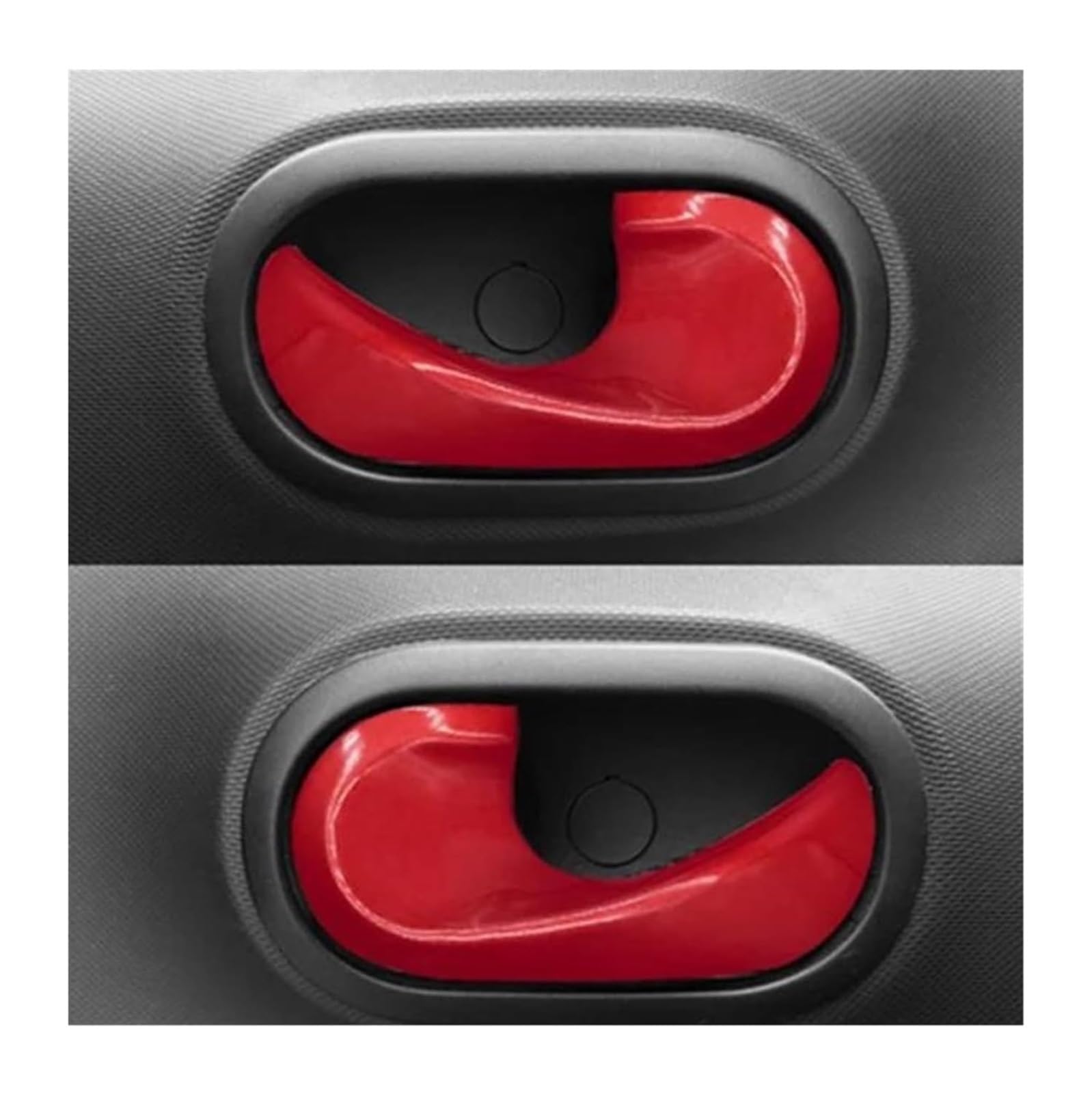 Fahbstr Red Car Inner Handle Car Interior Door Handle Inner Bowl Decorative Stickers For Smart 453 For Fortwo For Forfour(Red)