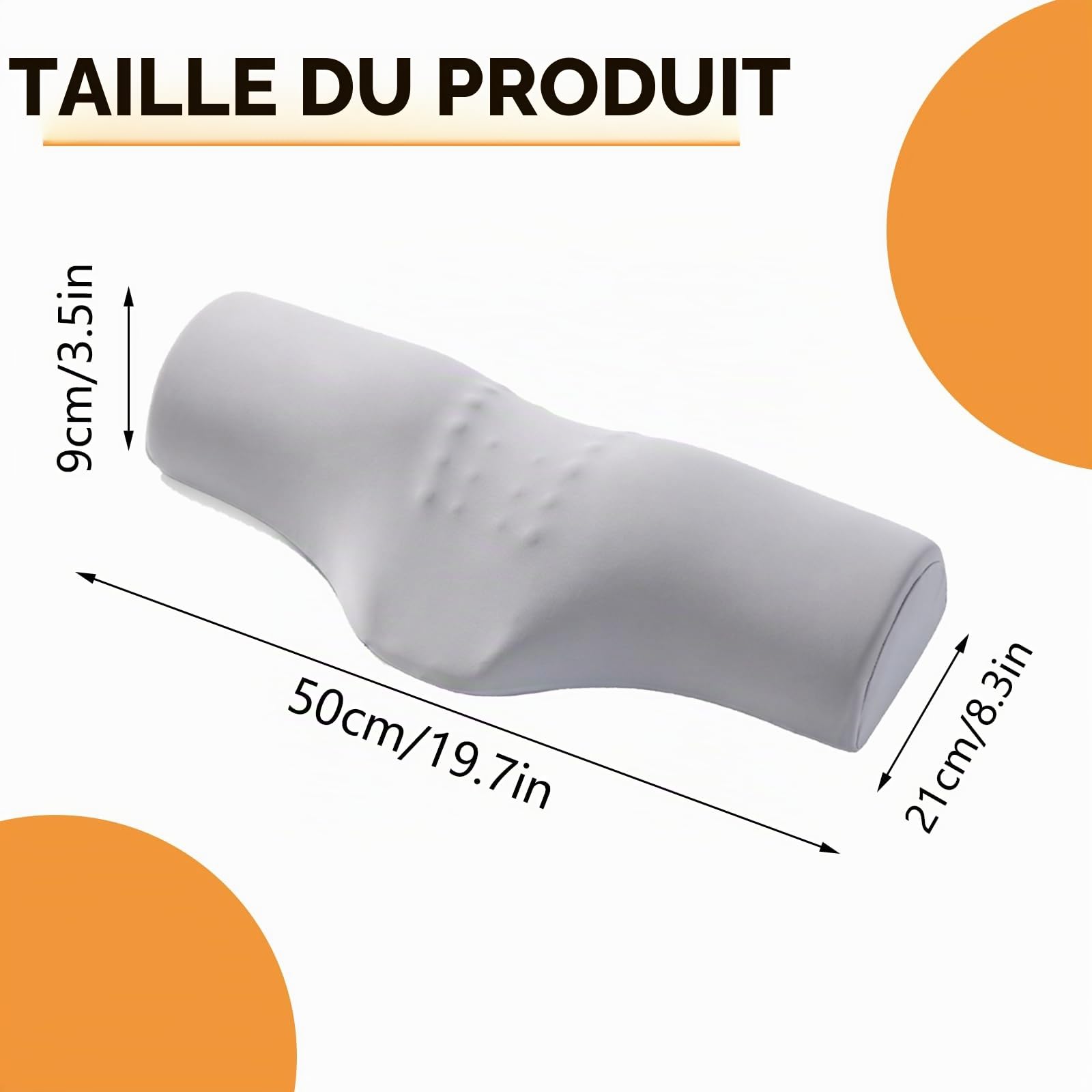 Oreiller Cervical, Oreiller Orthopédique Ergonomique en Mousse À Mémoire De Forme pour Soulager Les Douleurs Et Soutenir Les Cervicales, Idéal pour Sommeil Réparateur Et Meilleure Posture