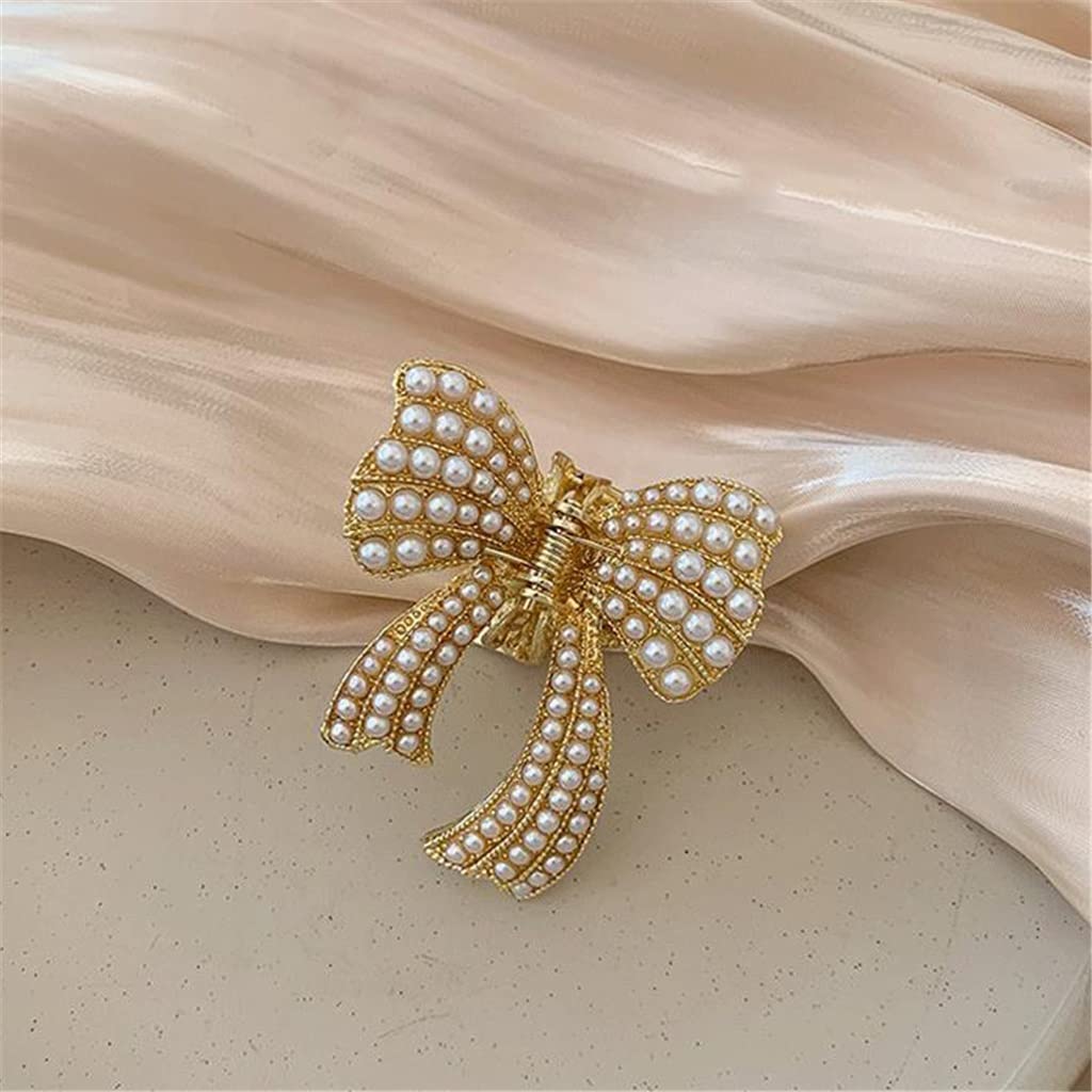 Forcine, fermagli, fermagli for capelli, fermagli for artigli, accessori for capelli con nodo imitazione perla fermaglio for capelli elegante clip for tutto il fiammifero femminile capelli lunghi cape