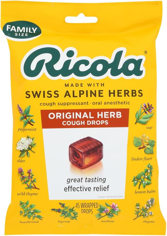 Ricola Natural Herb Cough Drops 50 Each (Pack of 6)