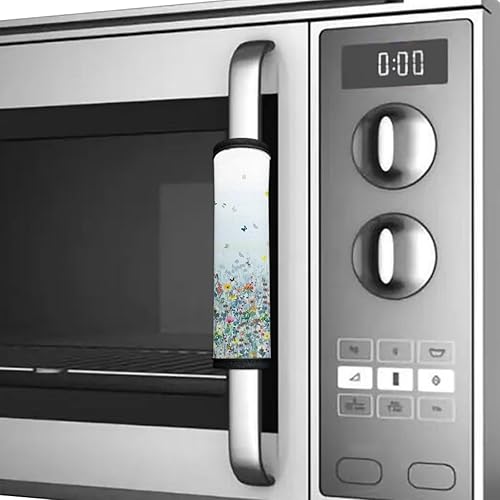 Vista 61 de Juego de 6 fundas protectoras para manijas de puerta de refrigerador con diseño de esqueleto divertido, guantes de cocina para nevera, microondas