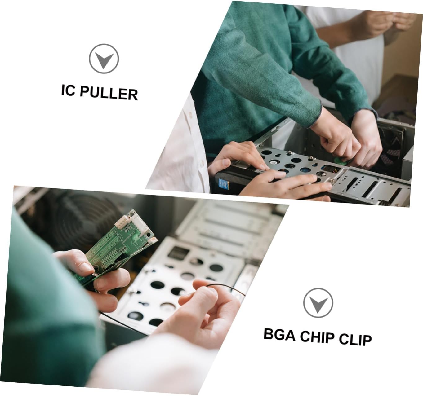 2 Pcs Ic Chip Grabber Precision Electronic Component Catcher Tool for Pcb Repair and Soldering, Electrician Hand Tool for Ic Chip Pickup and Extraction