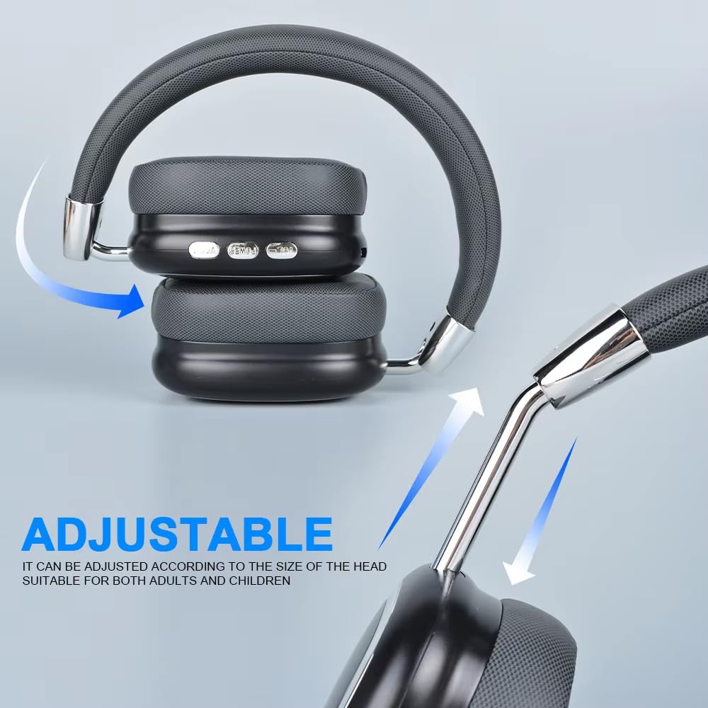 Bluetooth Headphones Over-Ear, Foldable Wireless Headphones,Support Wired,Stereo Headset with Mic for Cell Phone,PC,Soft Earmuffs Light Weight for Long Wearing (Pink) 4