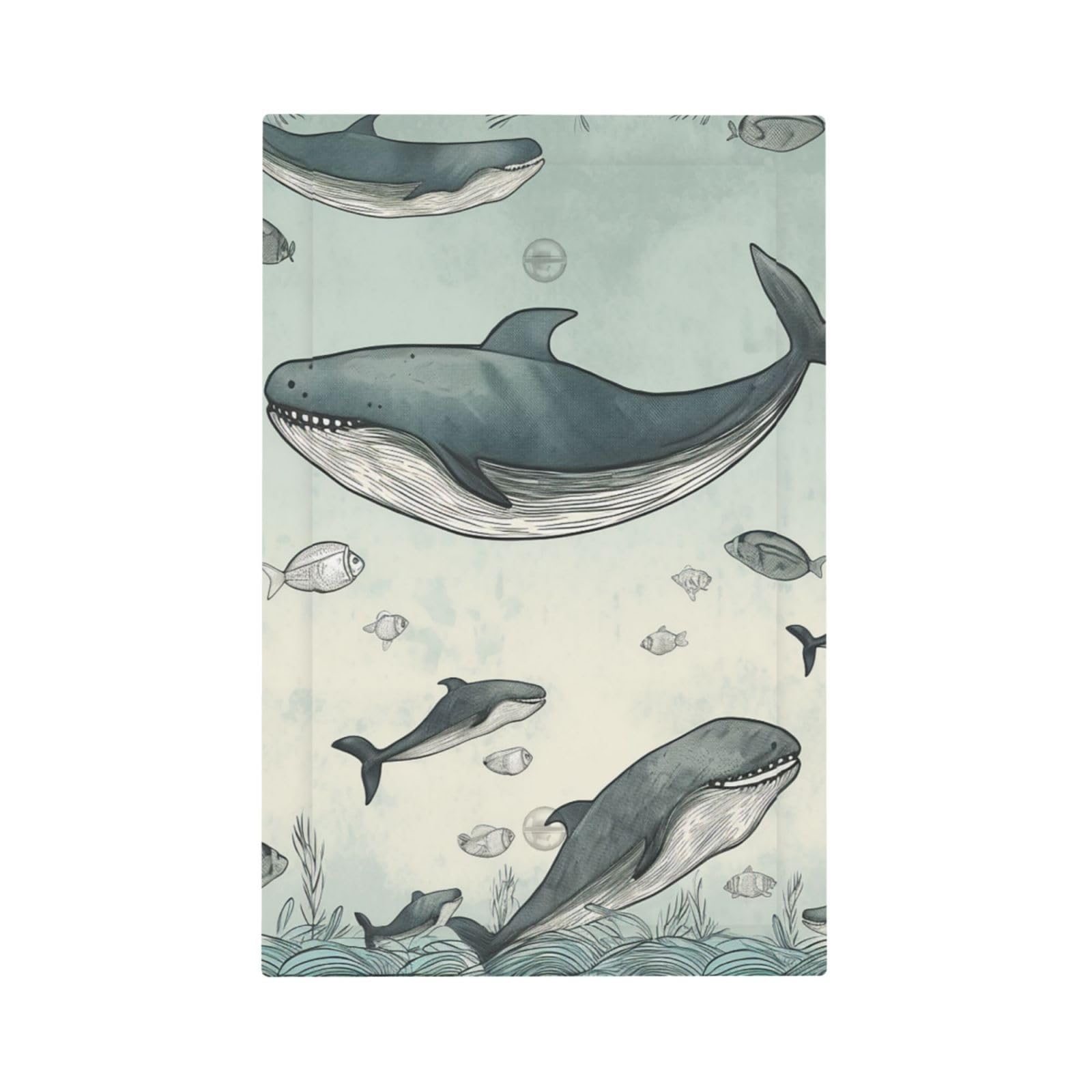 1-Gang Decorator Wall Plate Baleen Whale Light Switch Cover Single Gang Receptacle Outlet Wall Plate Mid Size 5" x 3" Wallplate Unbreakable Polycarbonate Outlet Faceplates Covers