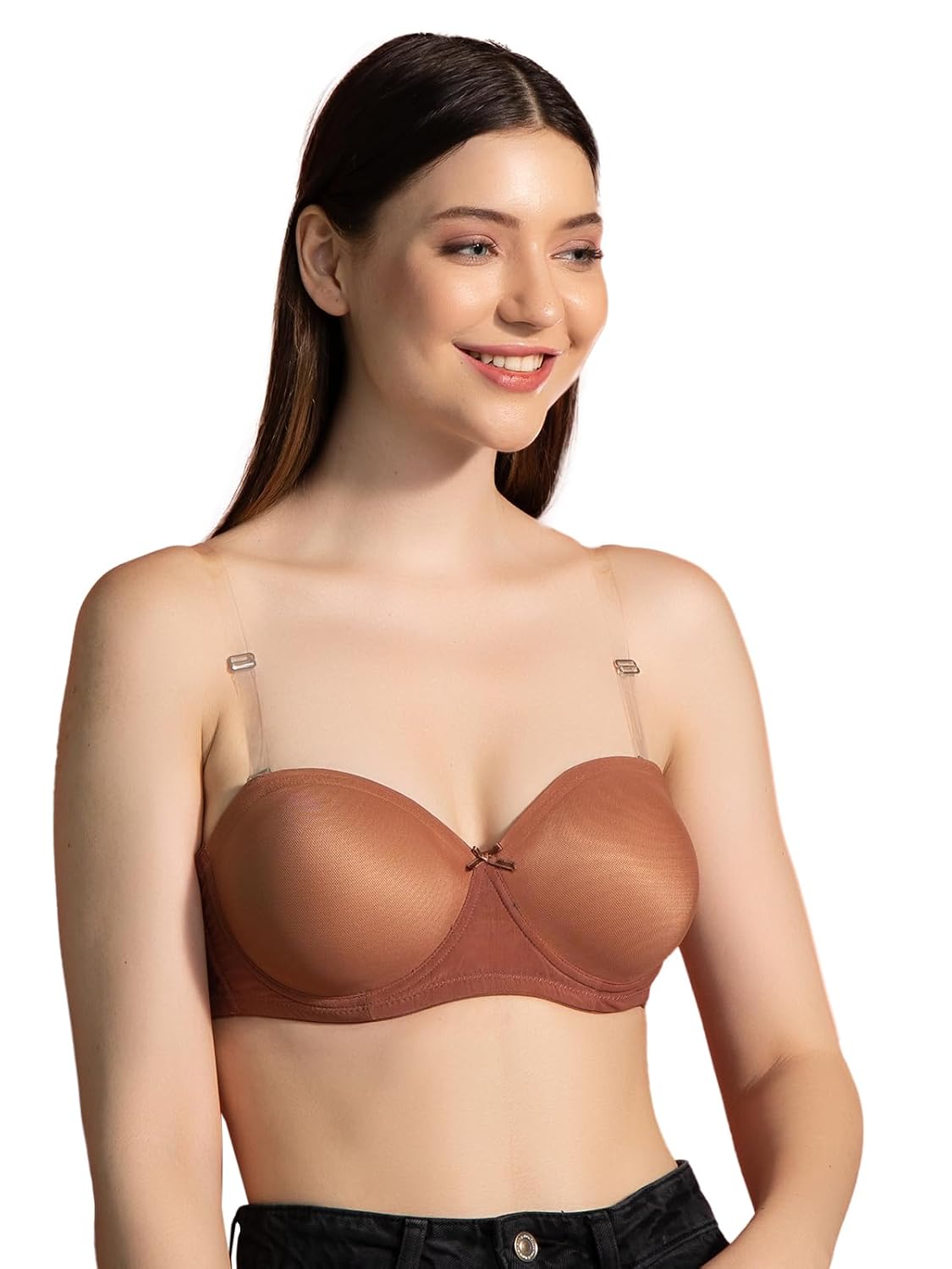 Clovia Polyamide Women's Padded Underwired Demi Cup Strapless T-Shirt Bra with Transparent Straps & Band - Review, Price and Buying Guide