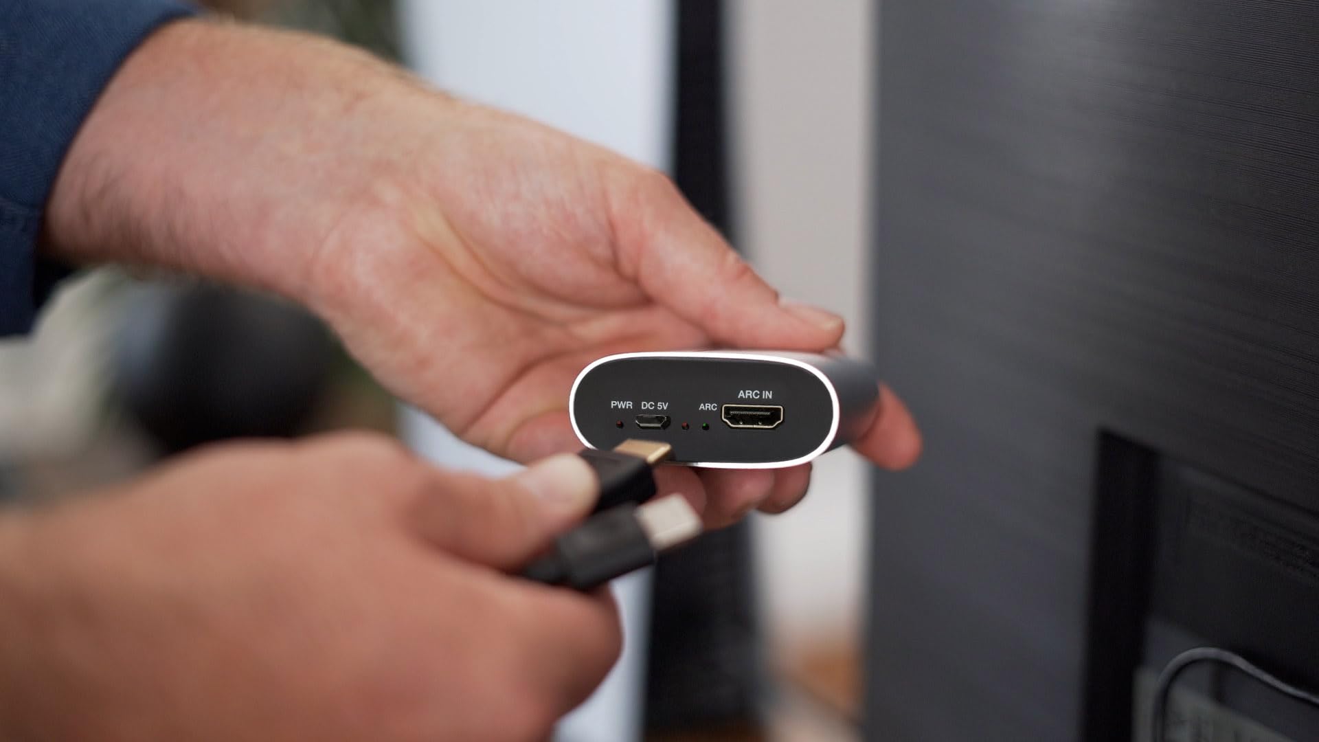 FeinTech HDMI ARC Audio Extractor Adapter für TV mit Lautstärke-Steuerung Cinch AUX Klinke 3.5mm