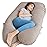 QUEEN ROSE Cooling Pregnancy Pillows, Maternity Pillow for Sleeping, 55in U Shaped Body Pillow for Pregnant Support, with Removable Silky Cover, Beige