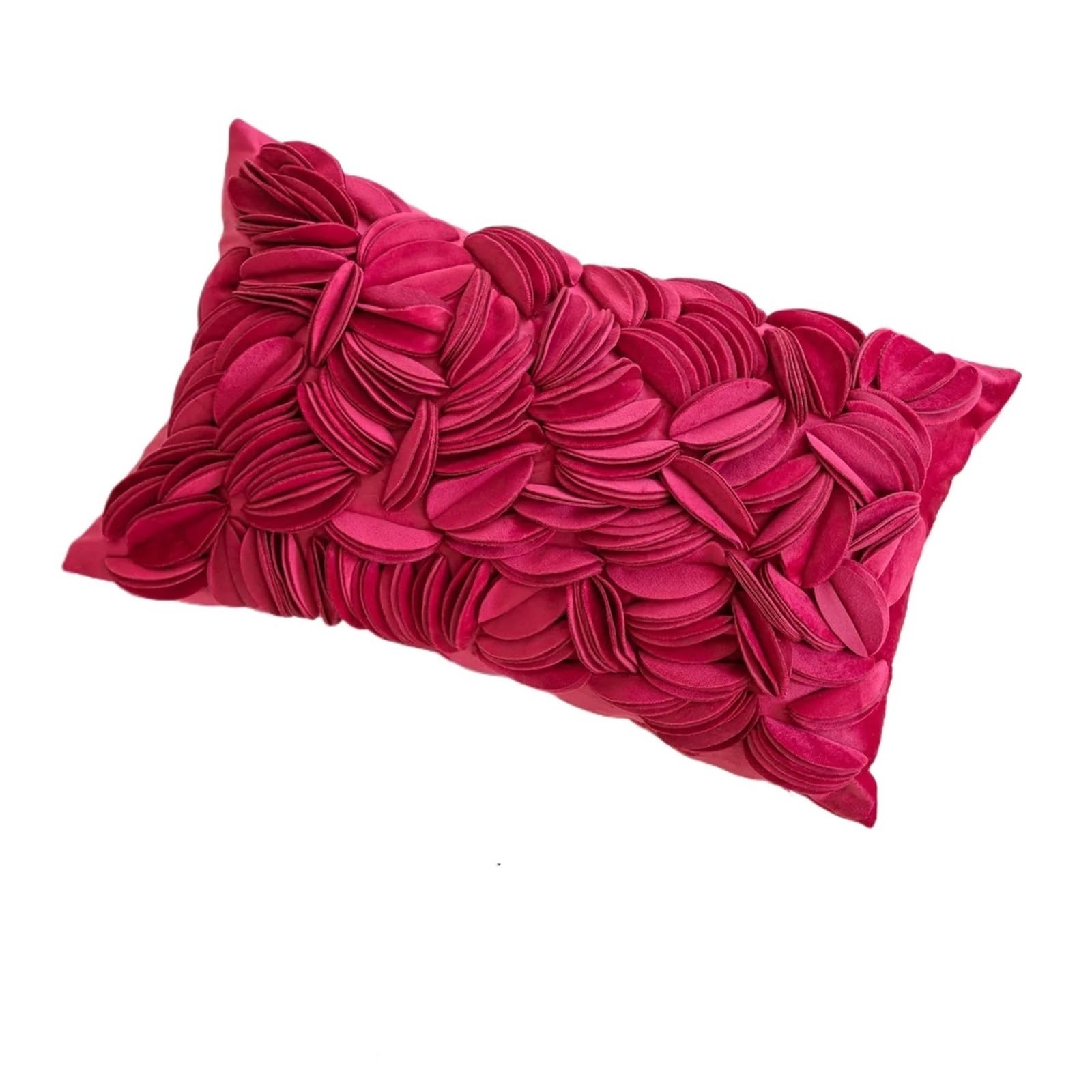 LCKKJHG Red Rose Sofa Pillowcase Living Room Pillow Cover Flower Splicing Bedroom Bedside Round Sunflower Cushion(Rose 03)