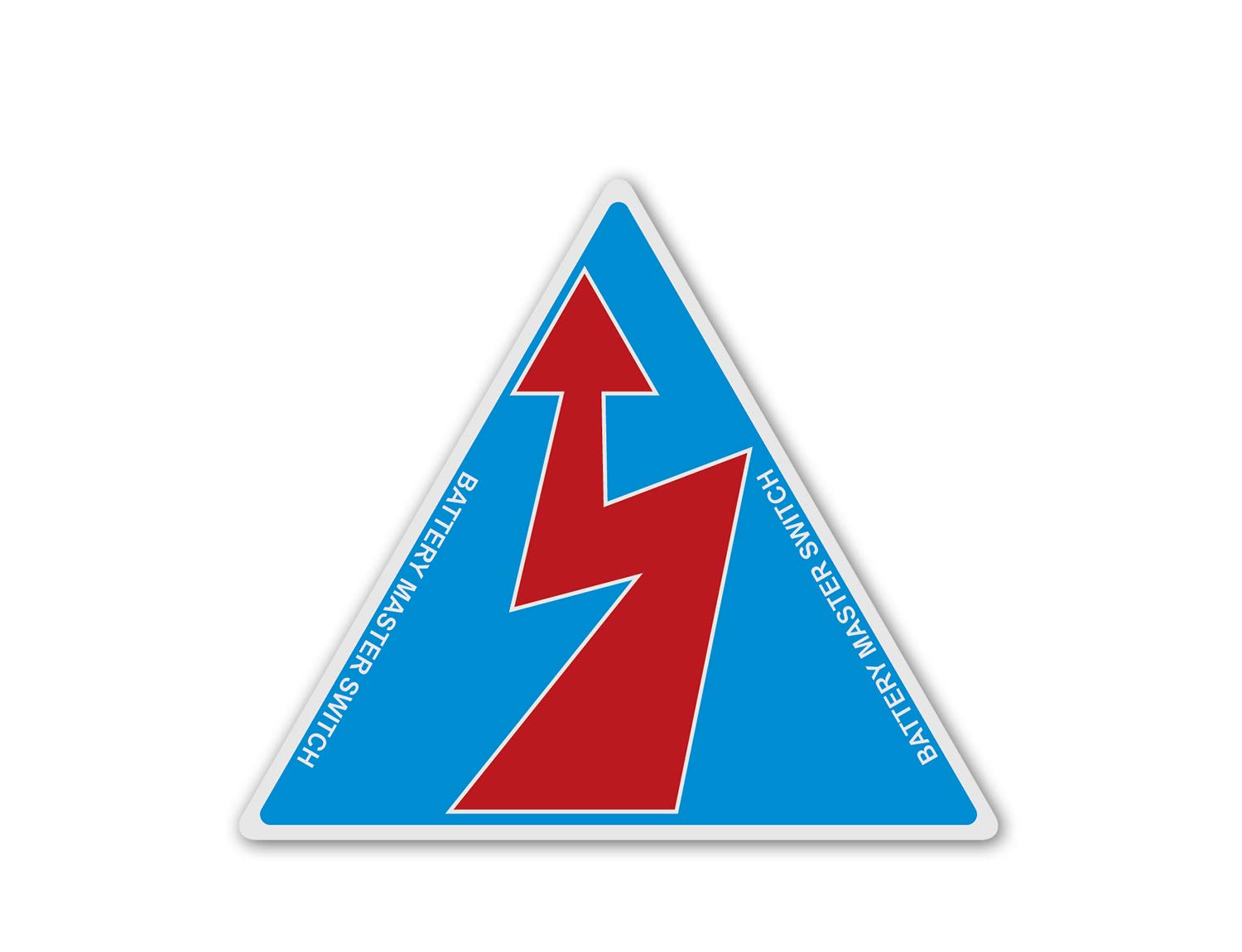 2 pcs x Battery Master Switch Printed Safety Racing Vinyl Sticker Decal