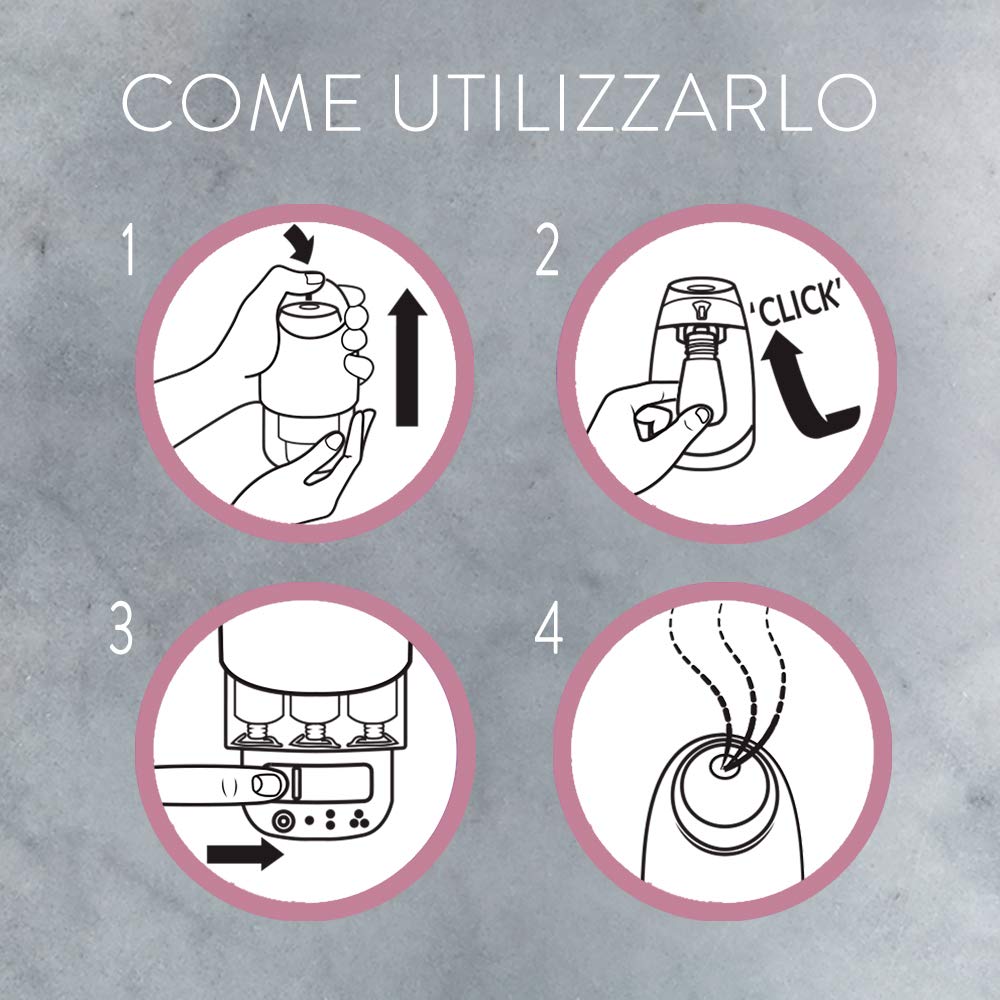 Airwick Diffusore di Oli Essenziali - 1 Confezione con un Profumatore per Ambienti e 4 Ricariche fragranze miste: 2 Peonia e Gelsomino, 1 Mandarino e Arancia Dolce, 1 Vaniglia e Fiori di Ciliegio