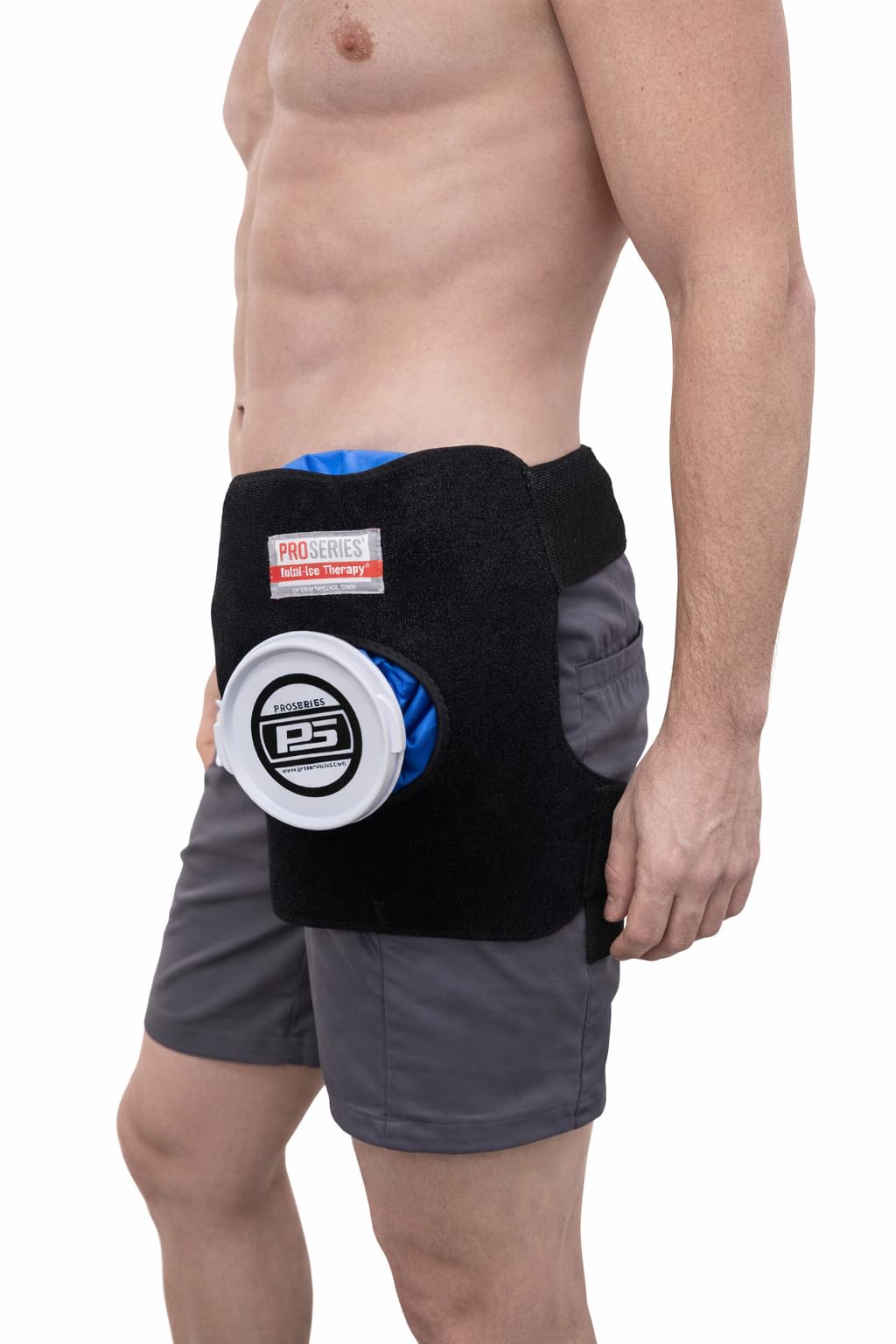 ProSeries Bolsa de hielo para cadera/isquiotibial y envoltura de hielo, reutilizable, perfecto sistema de hielo para terapia de frío extra para antes y después de la cirugía de cadera y reemplazo