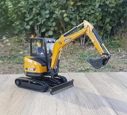 Escavadora hidráulica 1/20 de SANY SY35U modelo pré-construído camião fundido a pressão