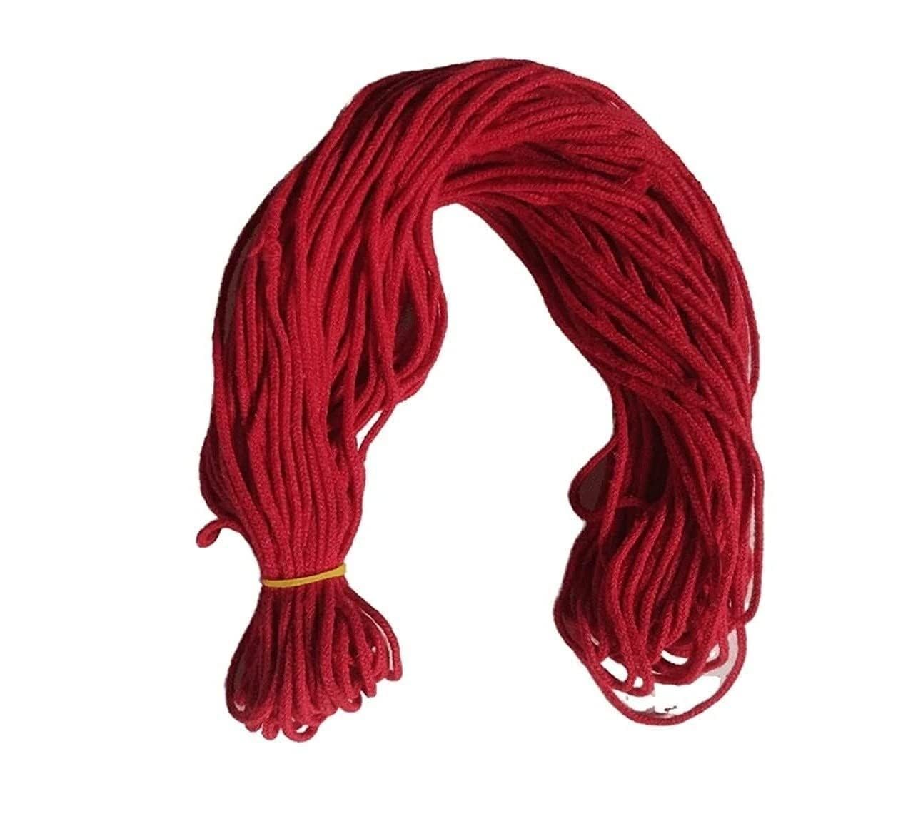 Soft Red Cotton Thread, Lal Dhaga Nazar Suraksha 20 Meters, Pack of 3