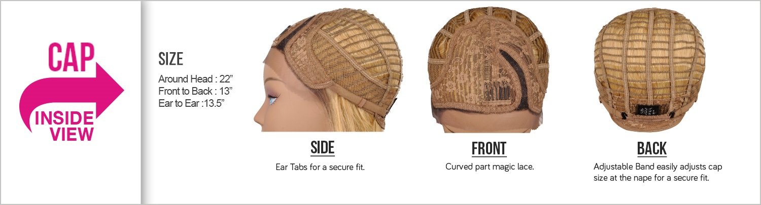 New Born Free Synthetic Lace Front Wig Curved Part Magic Lace MLC 203 (DYX4/ROSE GOLD)