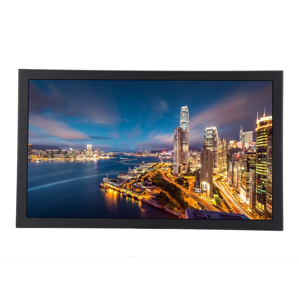 Goshyda Monitor Industrial, 13,3 Pulgadas 1920x1080 Full HD Industrial Metal Shell HDMI/VGA/AV/BNC/USB Monitor de Pared para PC, TV, CCTV, cámara, computadora(EU)