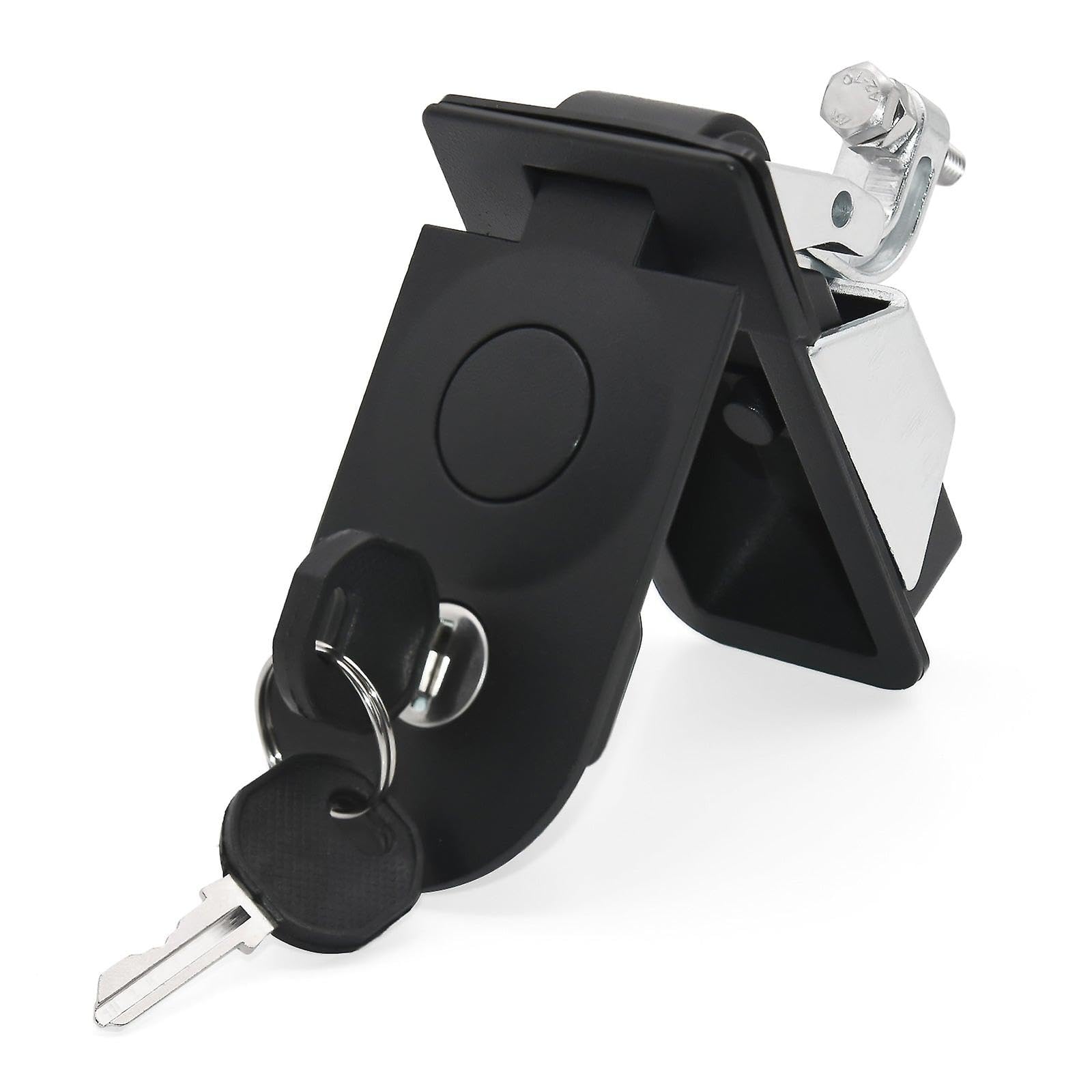 Durable Cabinet Coated Metal Hasp with Key Compression Latch Handle for Toolbox Camper Trailer Truck Caravan Lock