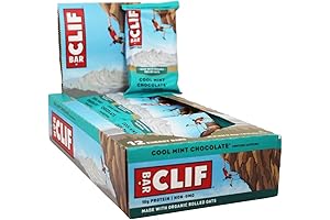 CLIFBAR Cool Mint Chocolate 12-Pack, One Size Cool Mint Chocolate W/Caffeine