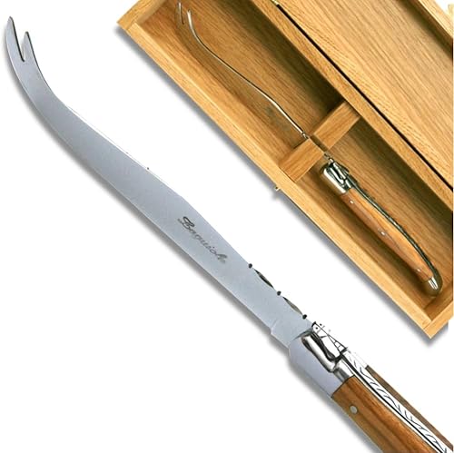 Miniatura 1 de Cuchillo de queso Laguiole Mango de madera de olivo - Directo de Francia