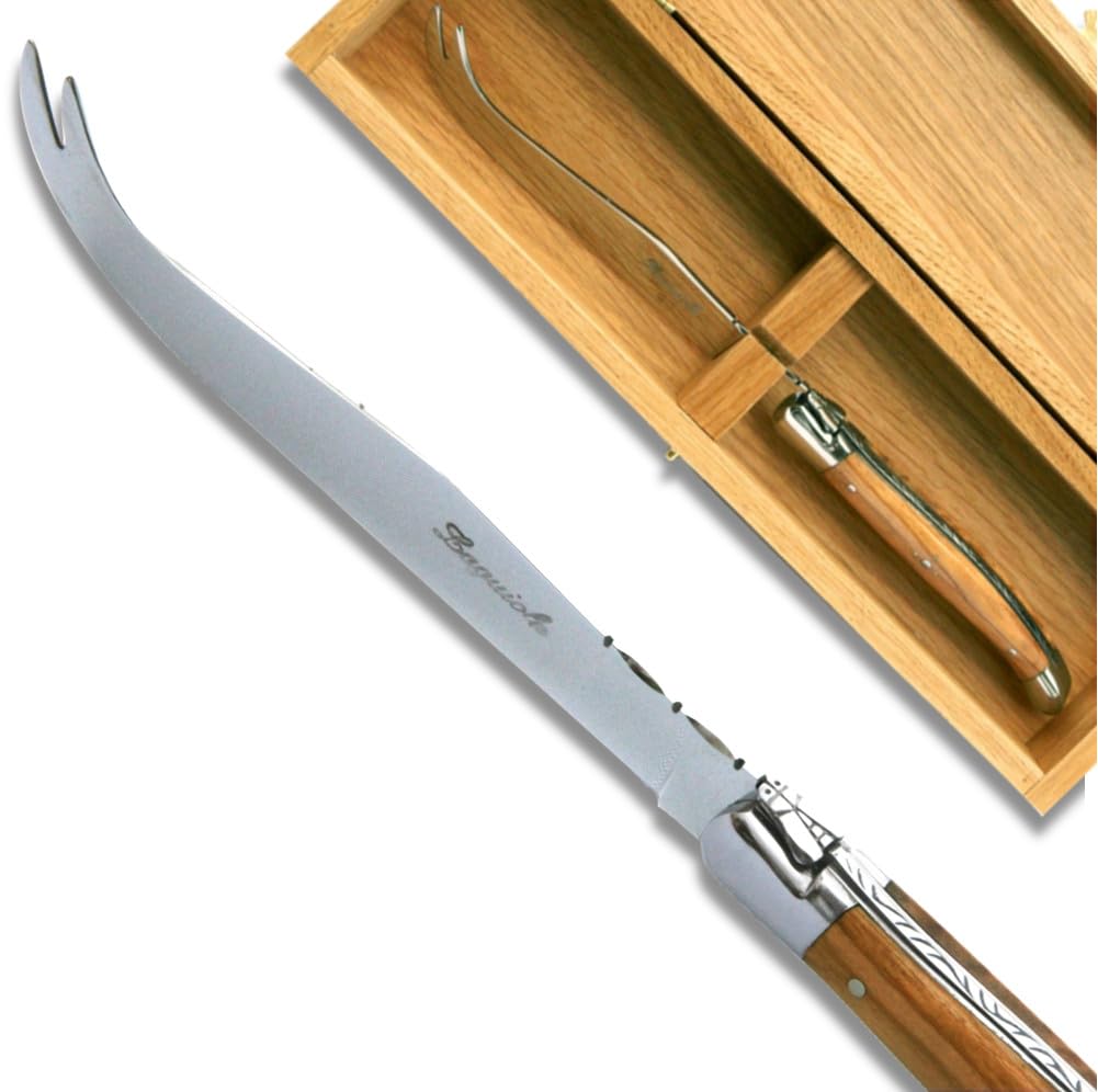 Couteau à fromage, manche en bois d’olivier