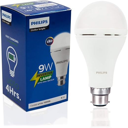 Philips 10W B22D LED Emergency Inverter Bulb (Cool Day Light/Crystal White, Pack of 1)