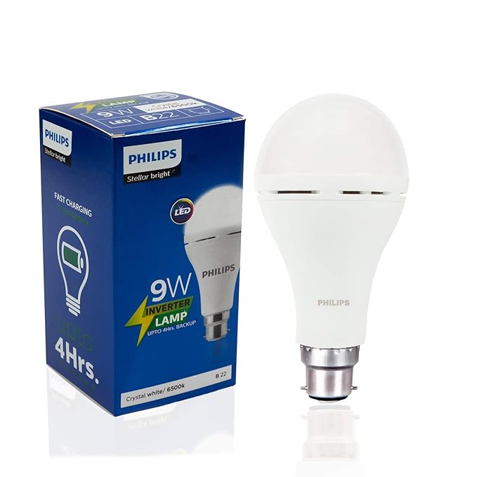 Philips 10W B22D LED Emergency Inverter Bulb (Cool Day Light/Crystal White, Pack of 1)