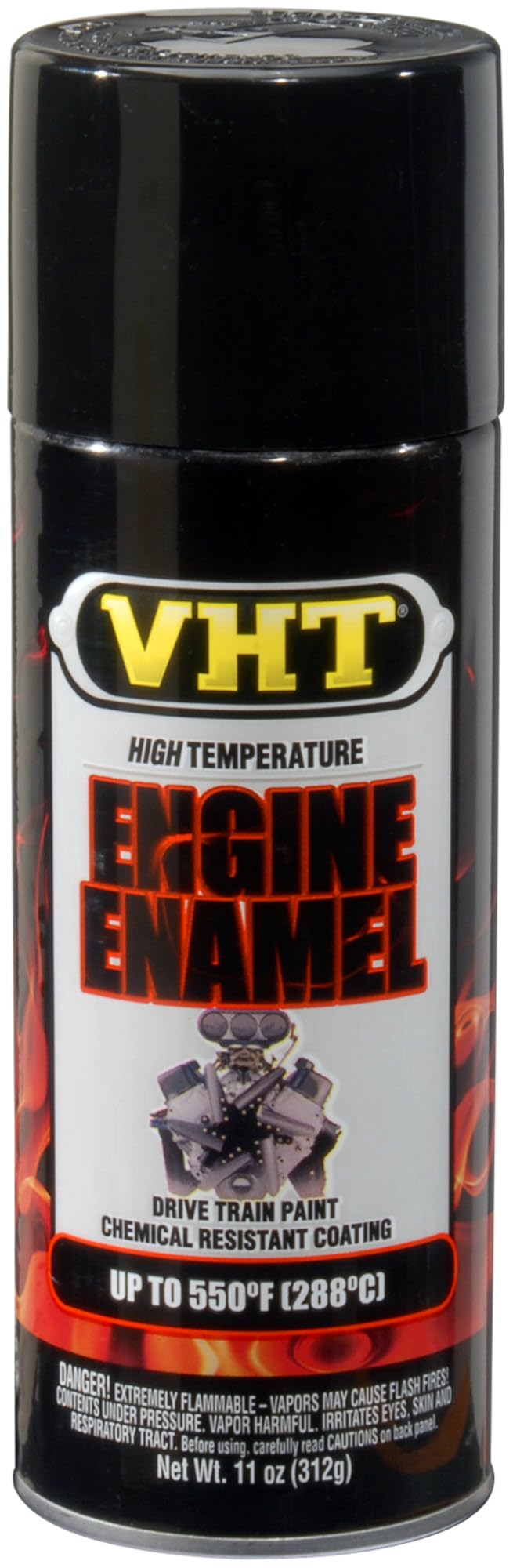 VHT Engine Enamel, Gloss, Black, 11 oz