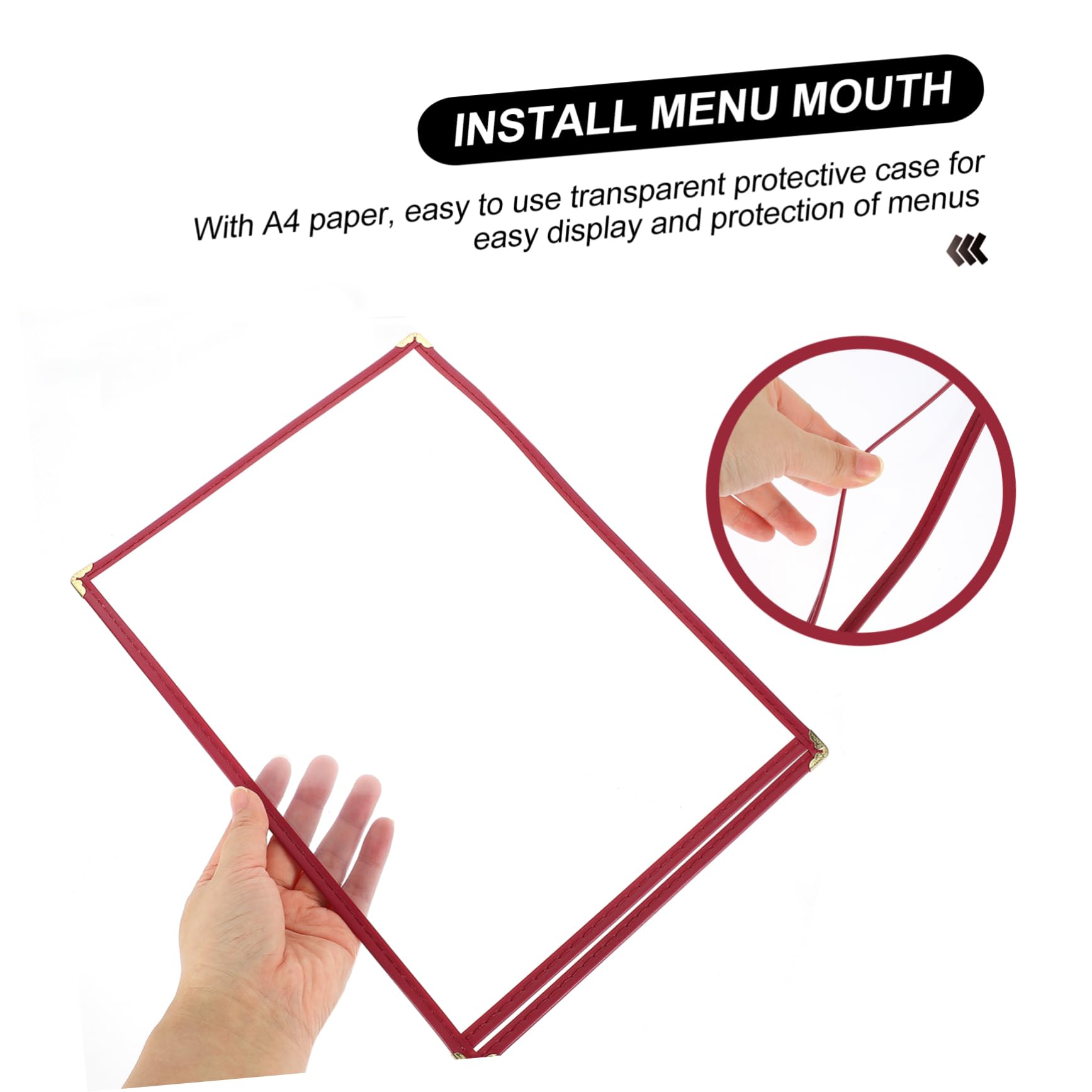 ABOOFAN 10 Piezas Porta Menú PVC Transparente para Restaurantes y Cafeterías Protector de Precio y Recetas Resistente al Agua y Aceite de Limpiar