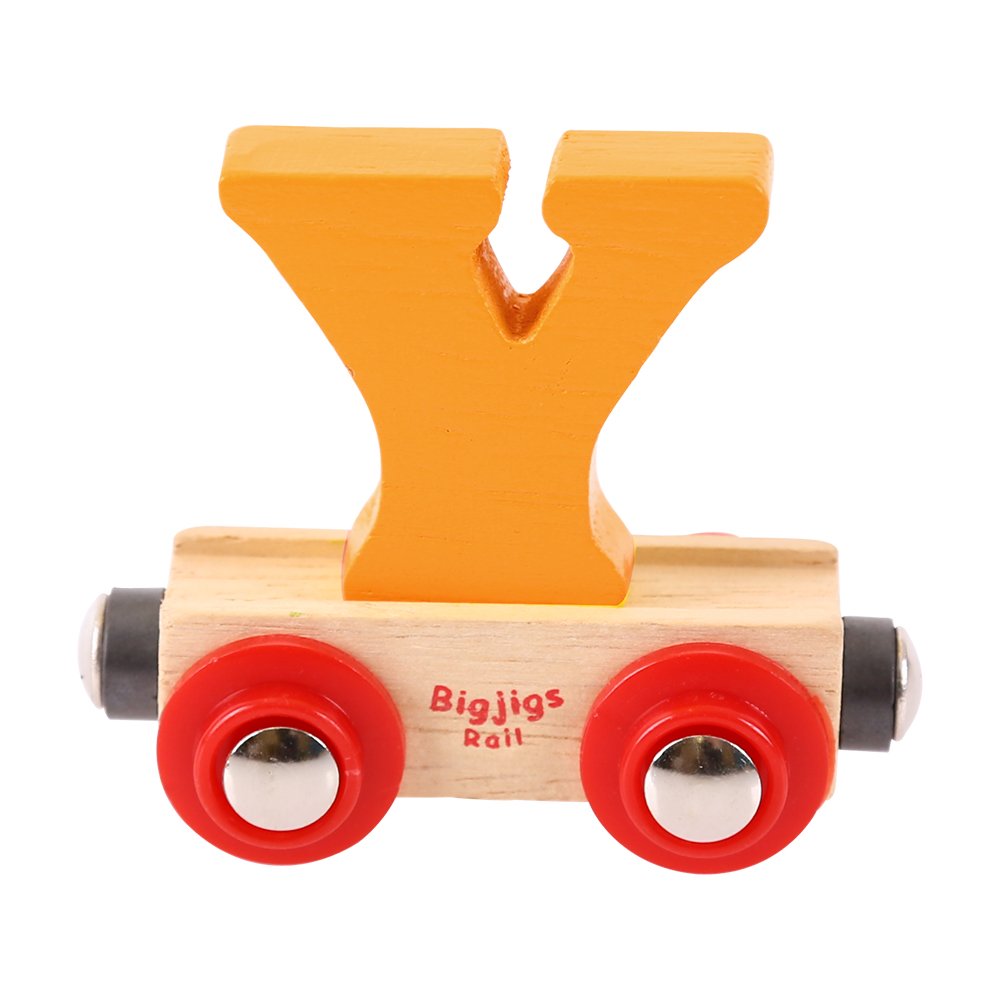 Bigjigs Rail Rail Name Letter Y (Orange)