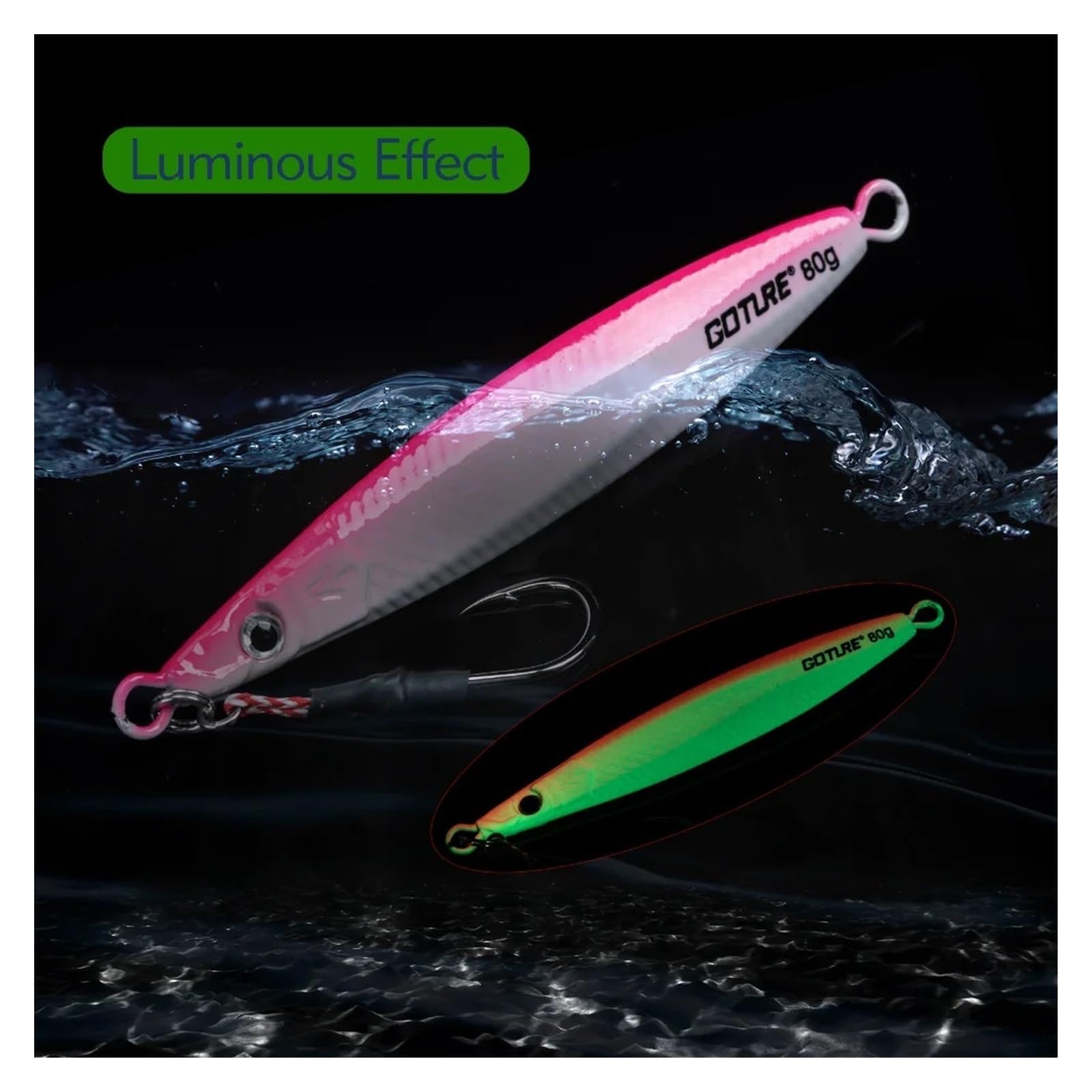 Leurres de Pêche 5 pièces en métal moulé Jig leurre de pêche Ensemble mer gabarits appât Dur 80g/150g/200g for la pêche au Bar en Eau salée appât Artificiel Leurres de Traîne