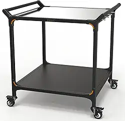 NUUK Mesa Para Forno De Pizza E Carrinho Grelha Áreas Externas, 32" X, Preparação Grelhar Com Prateleira Dupla Aço Inoxidável, Churrasqueira, Cozinha, Jardim Pátio