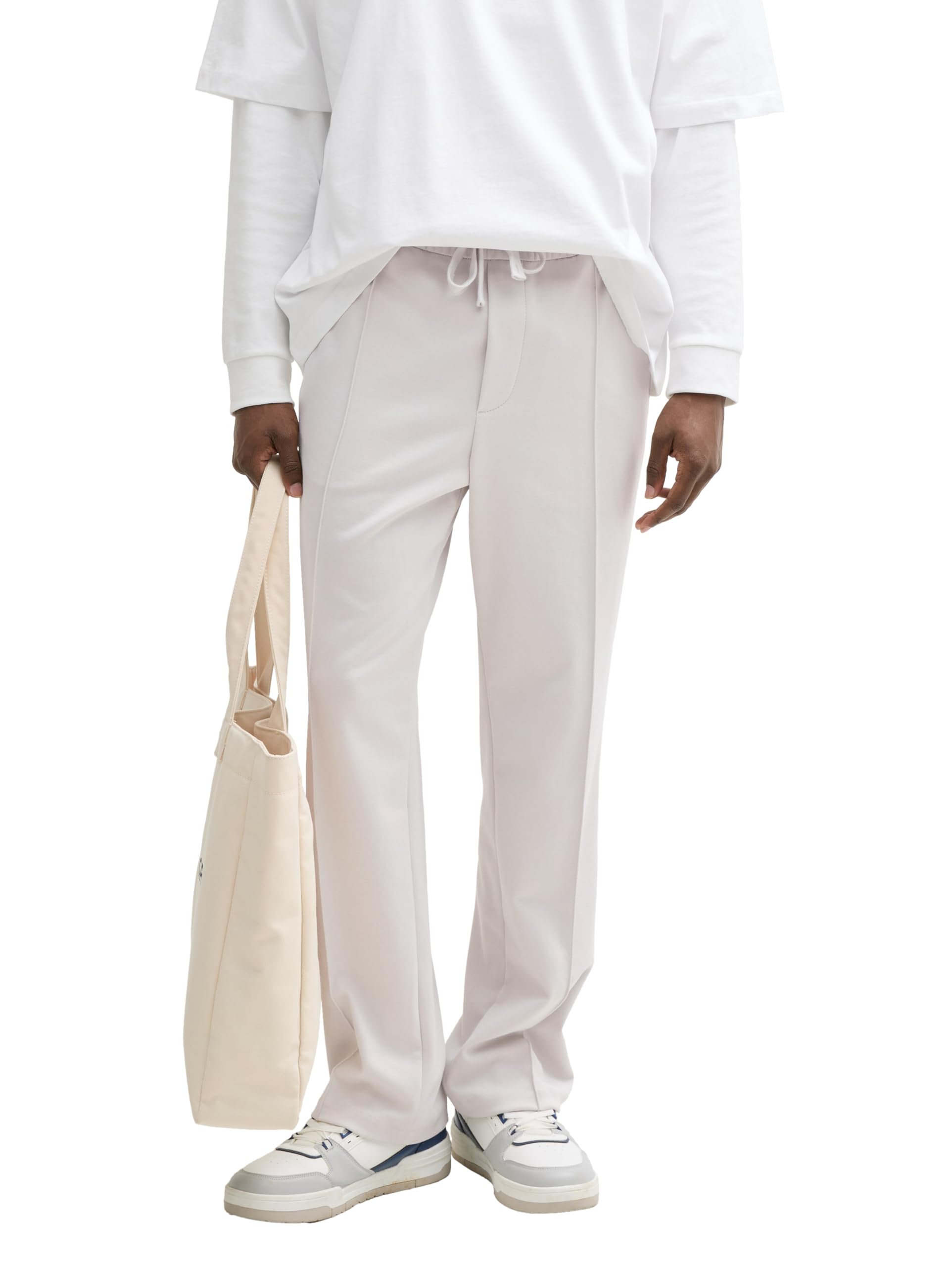 TOM TAILOR Denim Herren Loose Fit Jogginghose mit Ziernaht