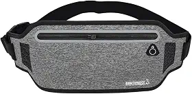Pochete Esportiva Slim BRN FITNESS – Lycra Impermeável, Corrida, Ciclismo, Trilha, Viagem, Doleira, Porta Documentos, Leve e Discreta, Alça Ajustável 40cm