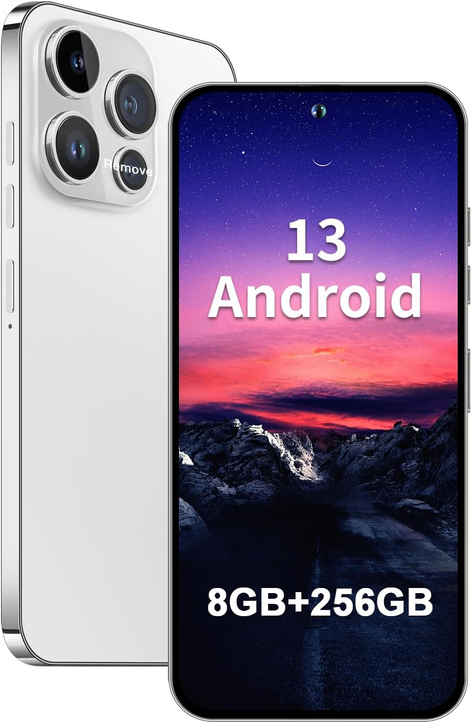 Teléfonos celulares desbloqueados, teléfono inteligente 5G, teléfonos celulares Android 13, Snapdragon 8Gen2 8GB+256GB 6.8″ pantalla HD 48MP+108MP