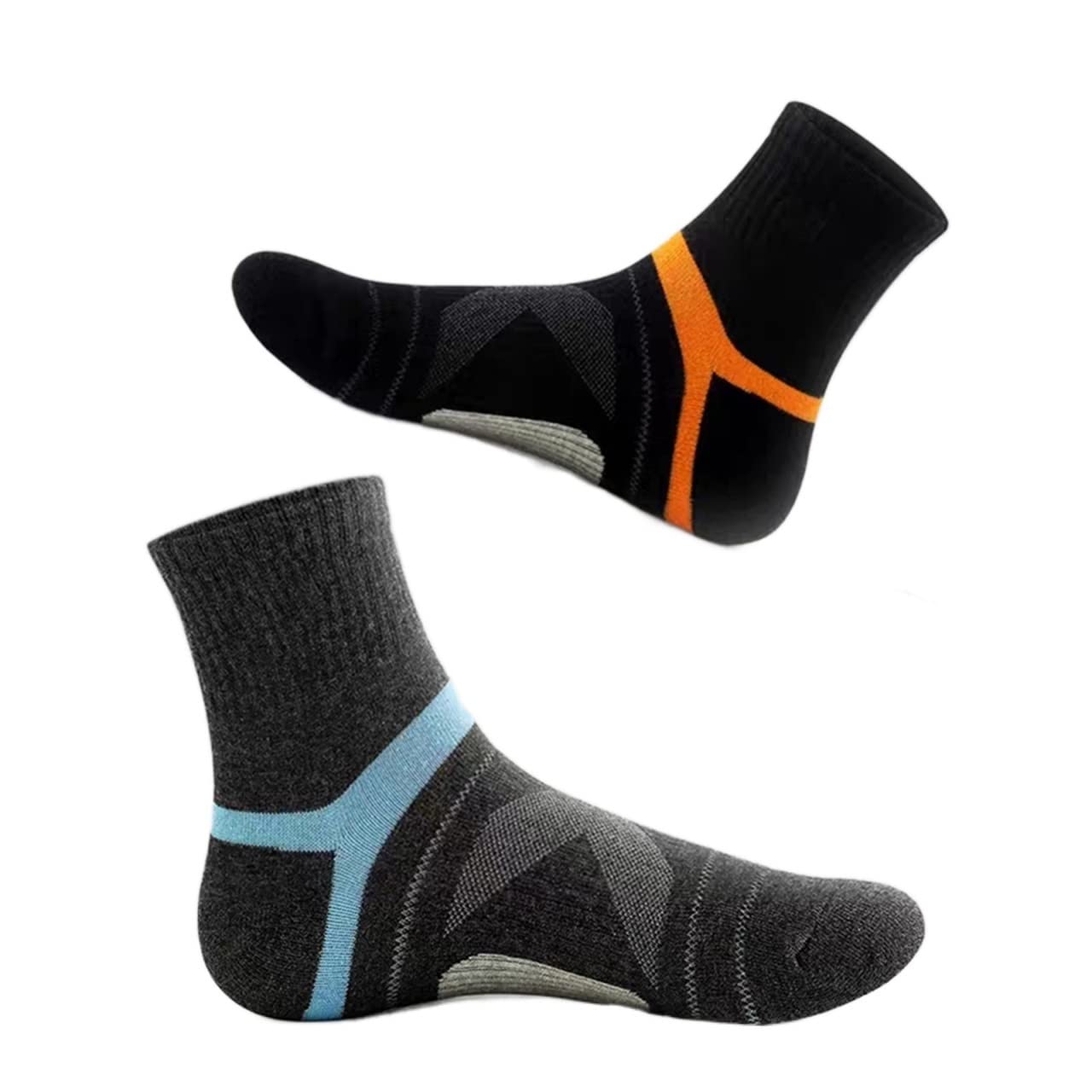 PAXAS Calzini per Gli Uomini Cotone Autunno Uomini Calzini Running Inverno Casual Traspirante Attivo Calzini Stripe Sport Calzini (Color : 10, Size : EU 38-42.5)