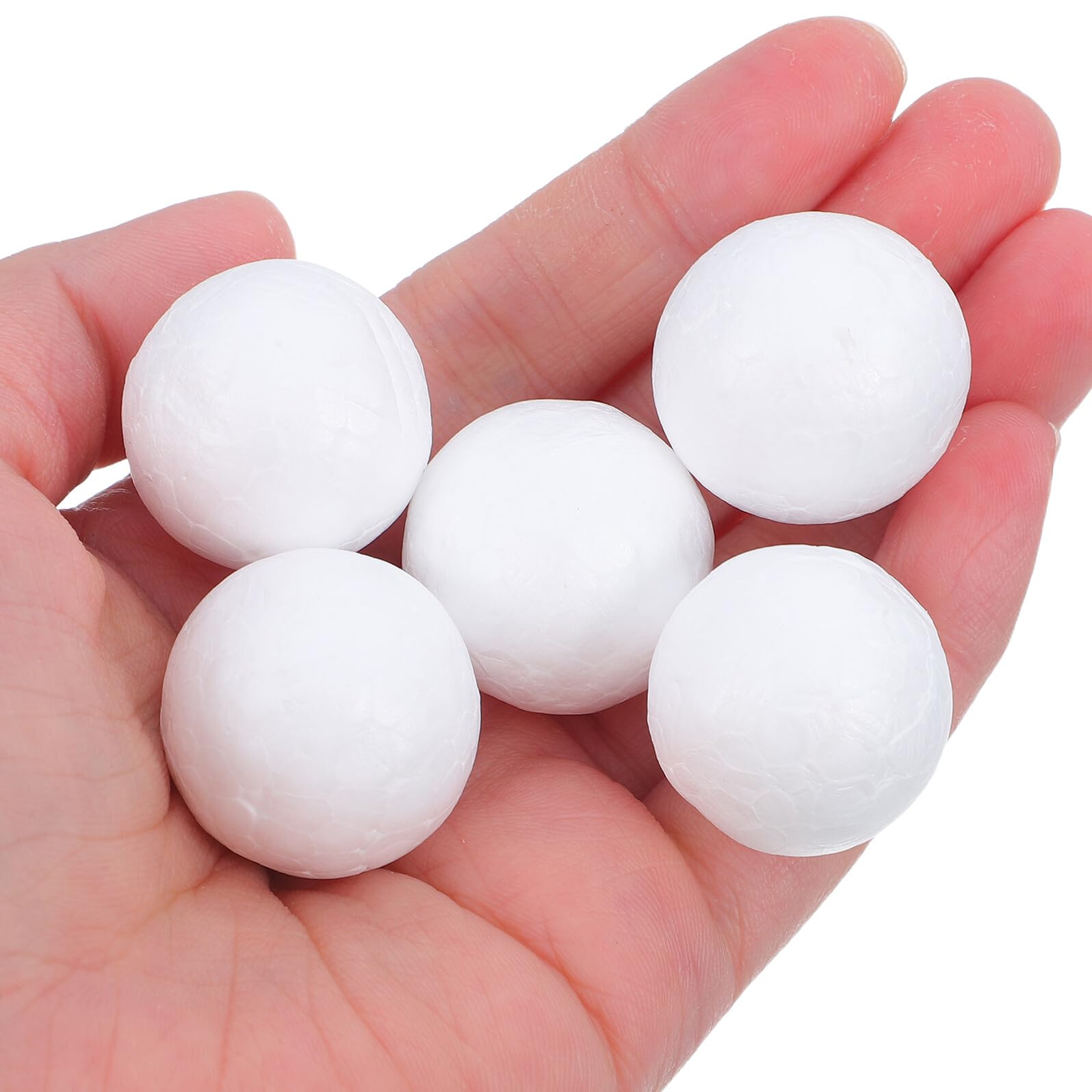 250 Pezzi Palline di Gommapiuma Bianche da 2,5 Cm per Lavoretti la Palla, Ornamenti Natalizi Fai da Te per Progetti Creativi in Casa, Scuola e Feste di Natale