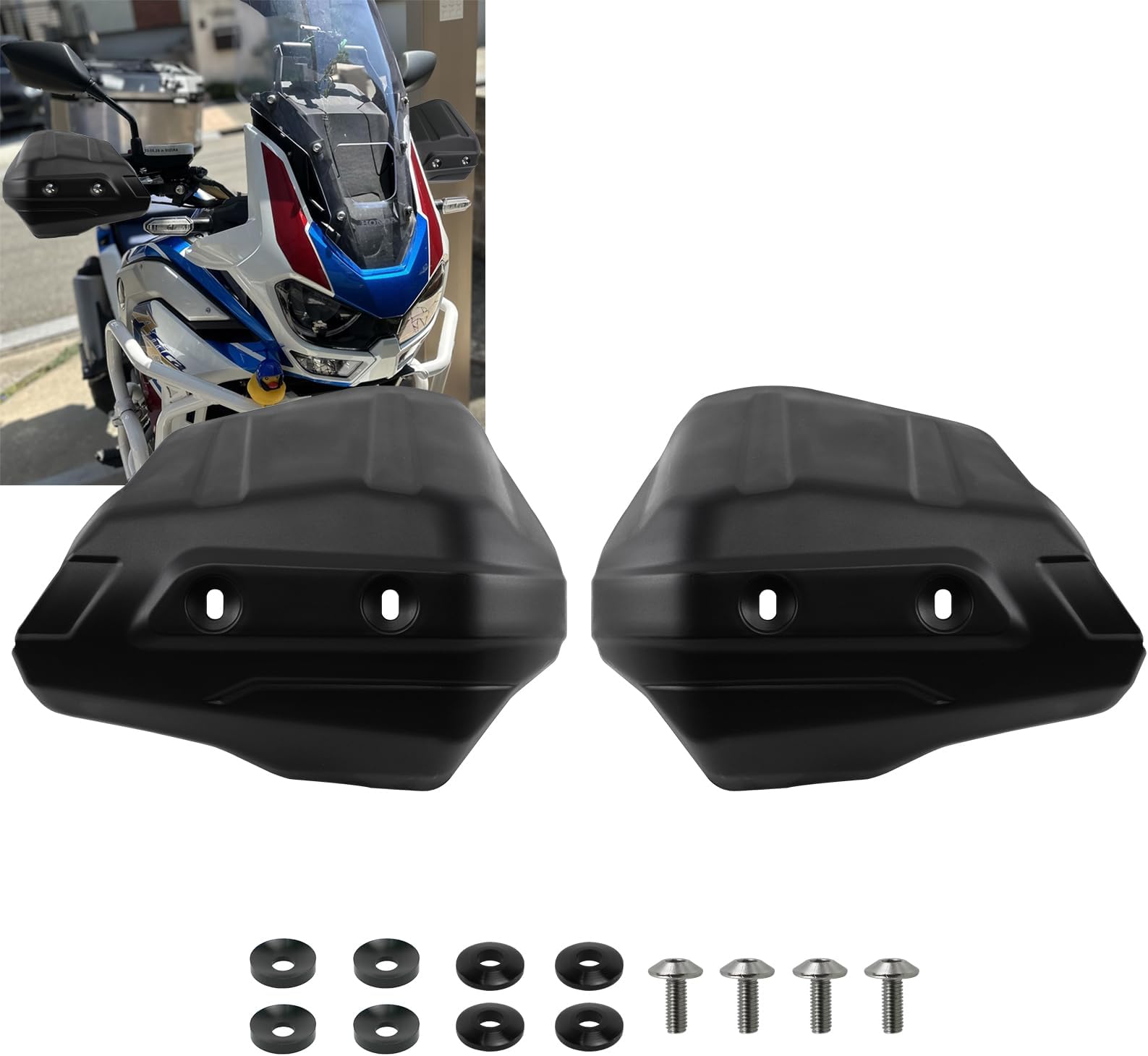 Sporacingrts Armor Hand Guard Protector, Black, Windproof, Rainproof, Mud Splash, Adjustable Up and Down Angle, Durable, Metal Finish