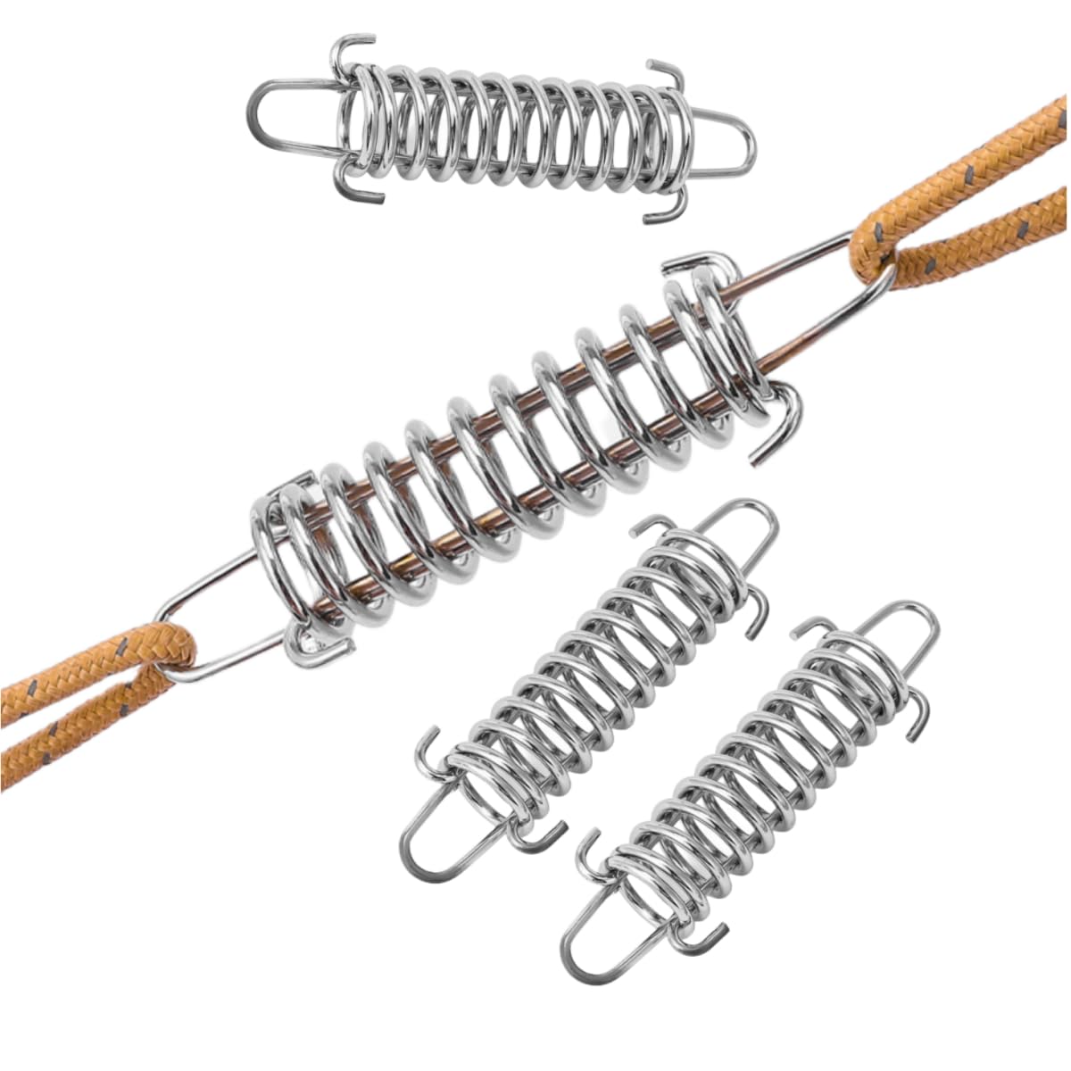 Dhjrefhhd 1Pcs Rope Buckle Spring Tension Buckle Tent Fixed Buckle Wind Rope Steel for Camping Hiking Outdoor Spring Pole for Dogs