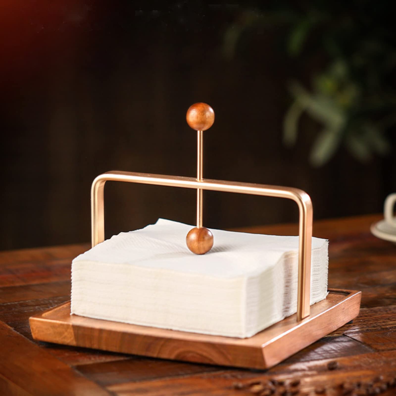 Amazon | Hoffnugshween ナプキンスタンド 木製 ペーパーナプキン