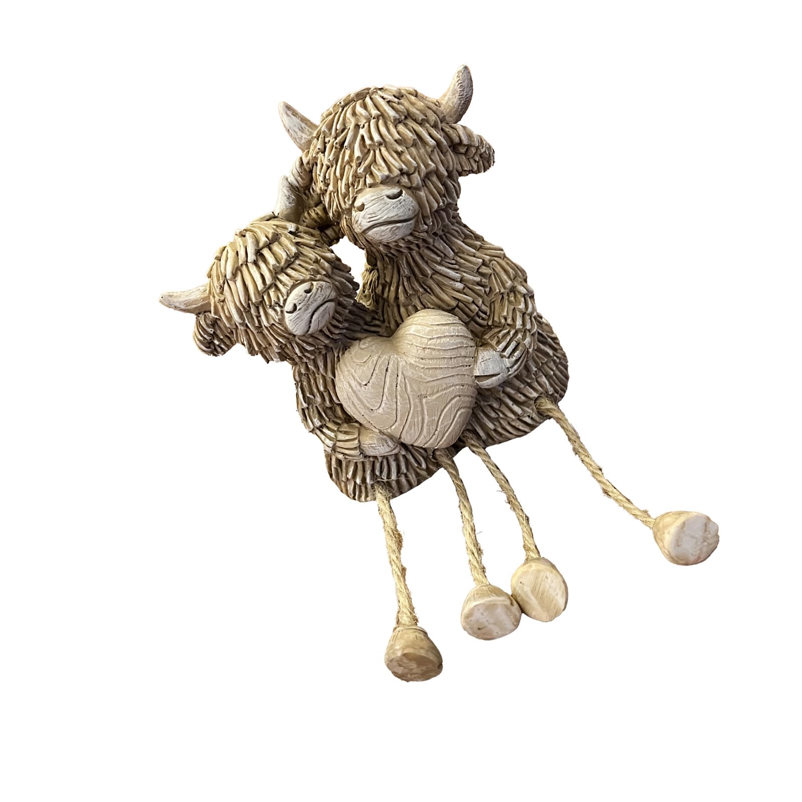 hogtnd Highlands Cow Figurines, Garden Decorations, Craft Ornaments, Housewarming Gifts, Resin Animal Statues, Farmhouse Table Shelf Decorations, Craft Ornaments