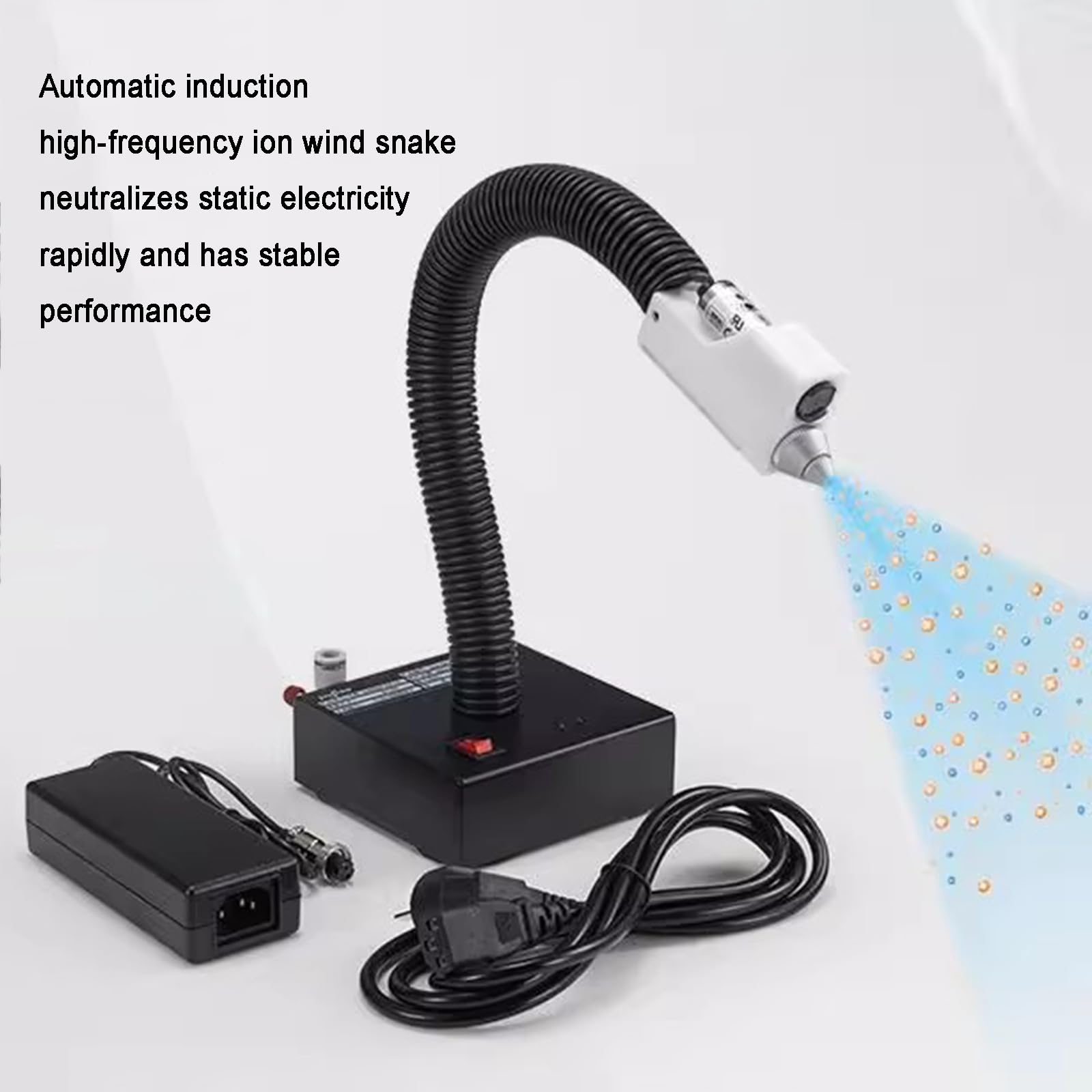 Pistolet na gaz jonizujący – czujnik automatyczny, regulowana prędkość wiatru, eliminacja elektrostatyki, kompatybilny ze sprężarką gazu